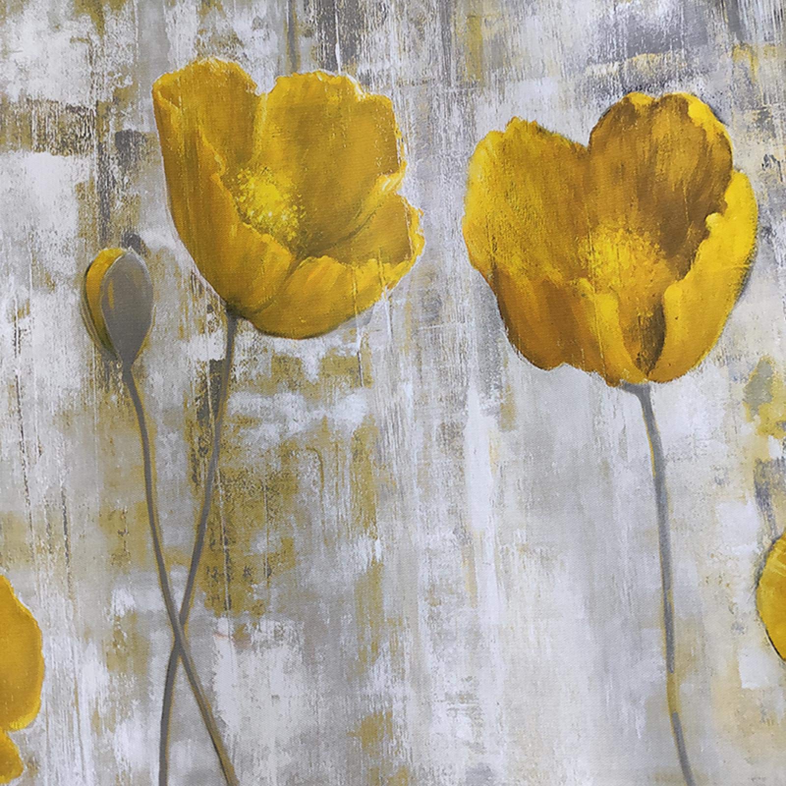 BIEMBI Astratti fiori gialli tela pittura arte della parete per soggiorno arredamento stile nordico moderno arredamento per la casa poster modulari 30x45 cm telaio interno