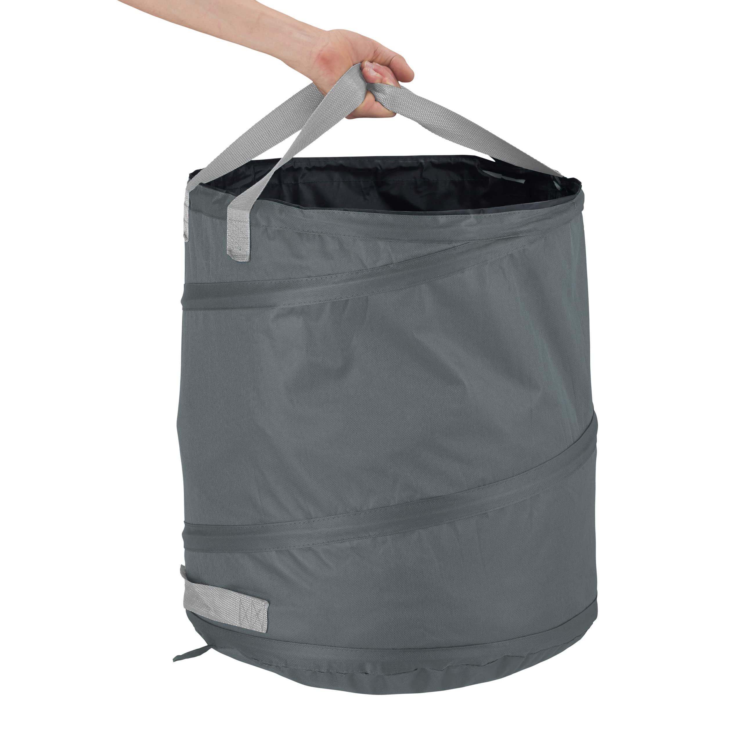 Relaxdays Set 3 Sacchi Pop-Up Da Giardinaggio – 85 Litri, Impermeabili E UV Resistenti, 2 Manici Laterali, Autoportanti, Pieghevoli, Marrone, Per Rifiuti E Fogliame