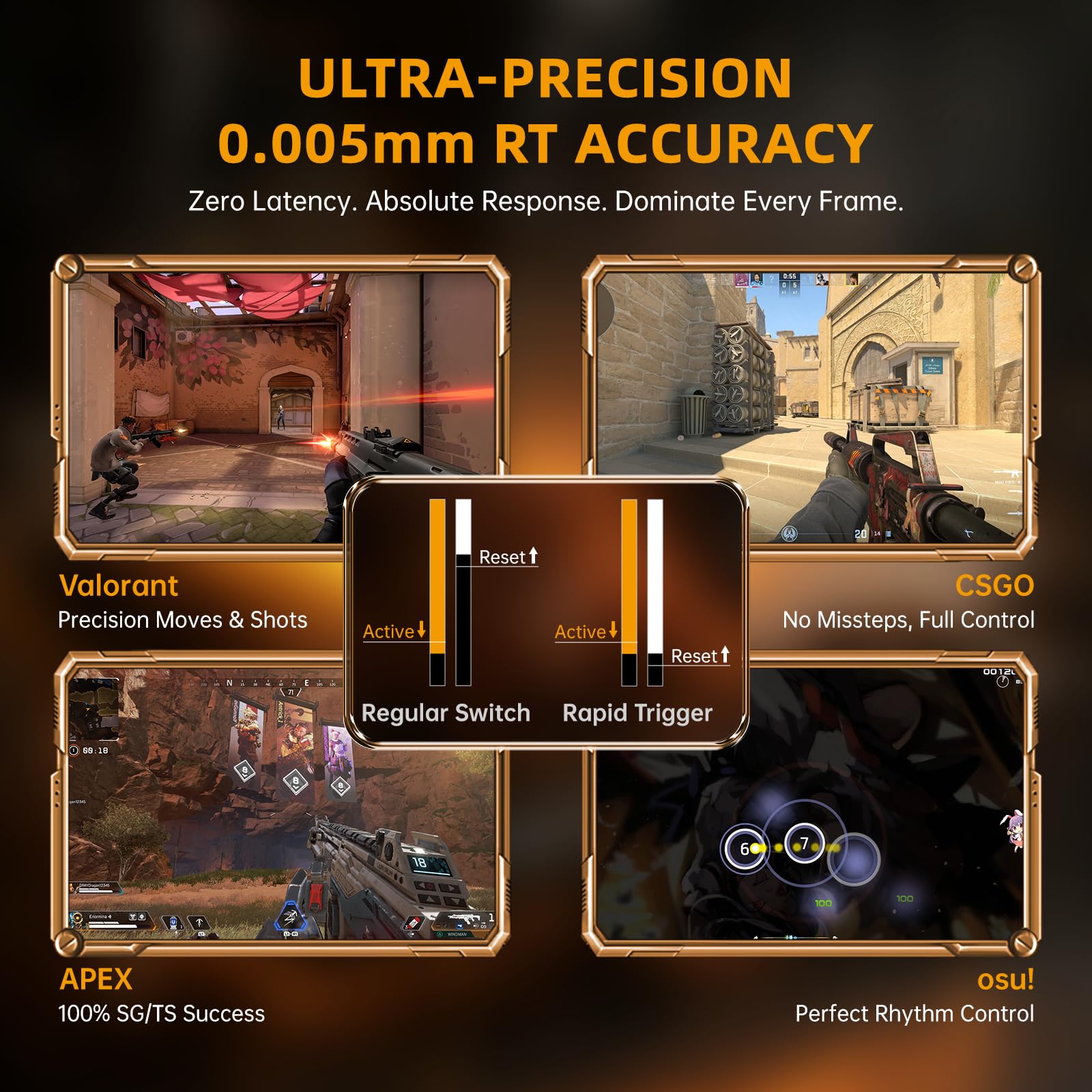ATTACK SHARK R68 HE Tastiera Gaming Magnetica 8000Hz, Rapid Trigger 0,005 mm, Fibra di Carbonio Forgiata e Alluminio CNC, Snap Tap, Effetto Hall, 60% RGB Cablata, US QWERTY, PC/WIN, Nero Carbone