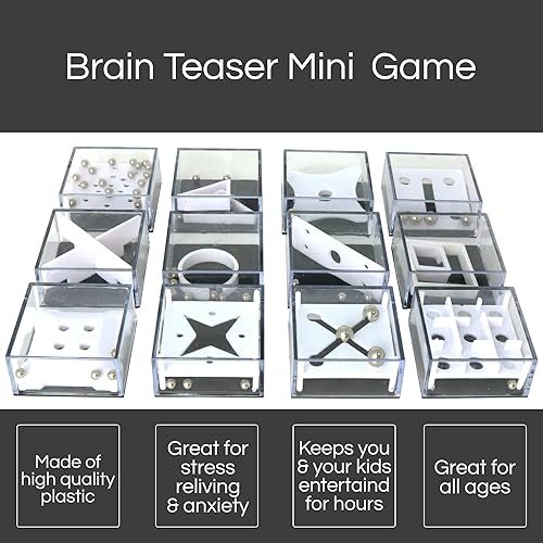 Miniatura 4 de Balance IQ Party Favor Games - Rompecabezas de cubo para niños y adultos - 12 rompecabezas