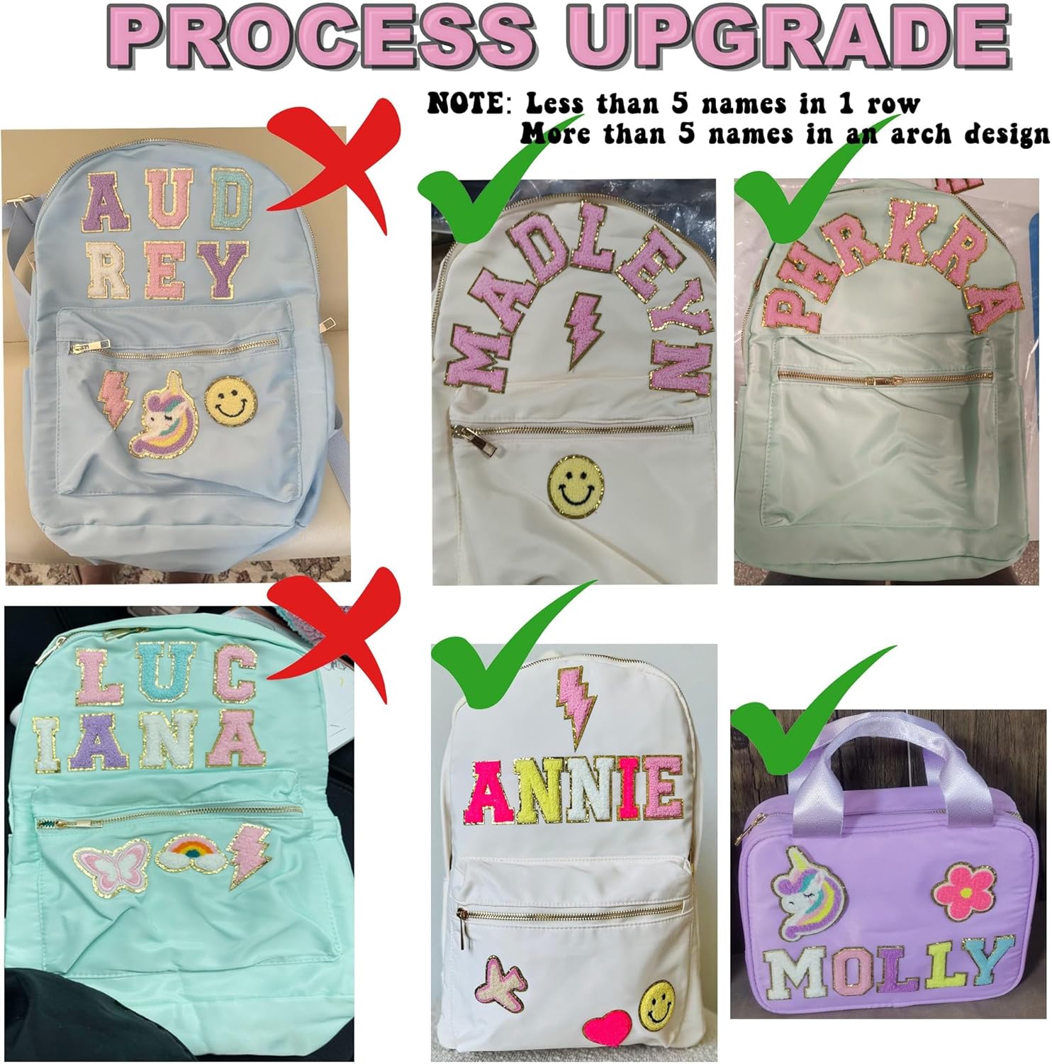 Personalized Backpack Lunch Bag for Girls Boys Toddles Custom Back To School Backpack With Name Patch Custom Nylon Waterproof School Backpack for Students Birthday Christmas - Image 2