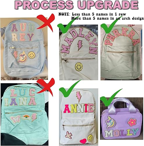 Miniatura 2 de Mochilas personalizadas para niñas y niños, mochila de regreso a la escuela, mochila personalizada con parche de nombre, mochila escolar impermeable