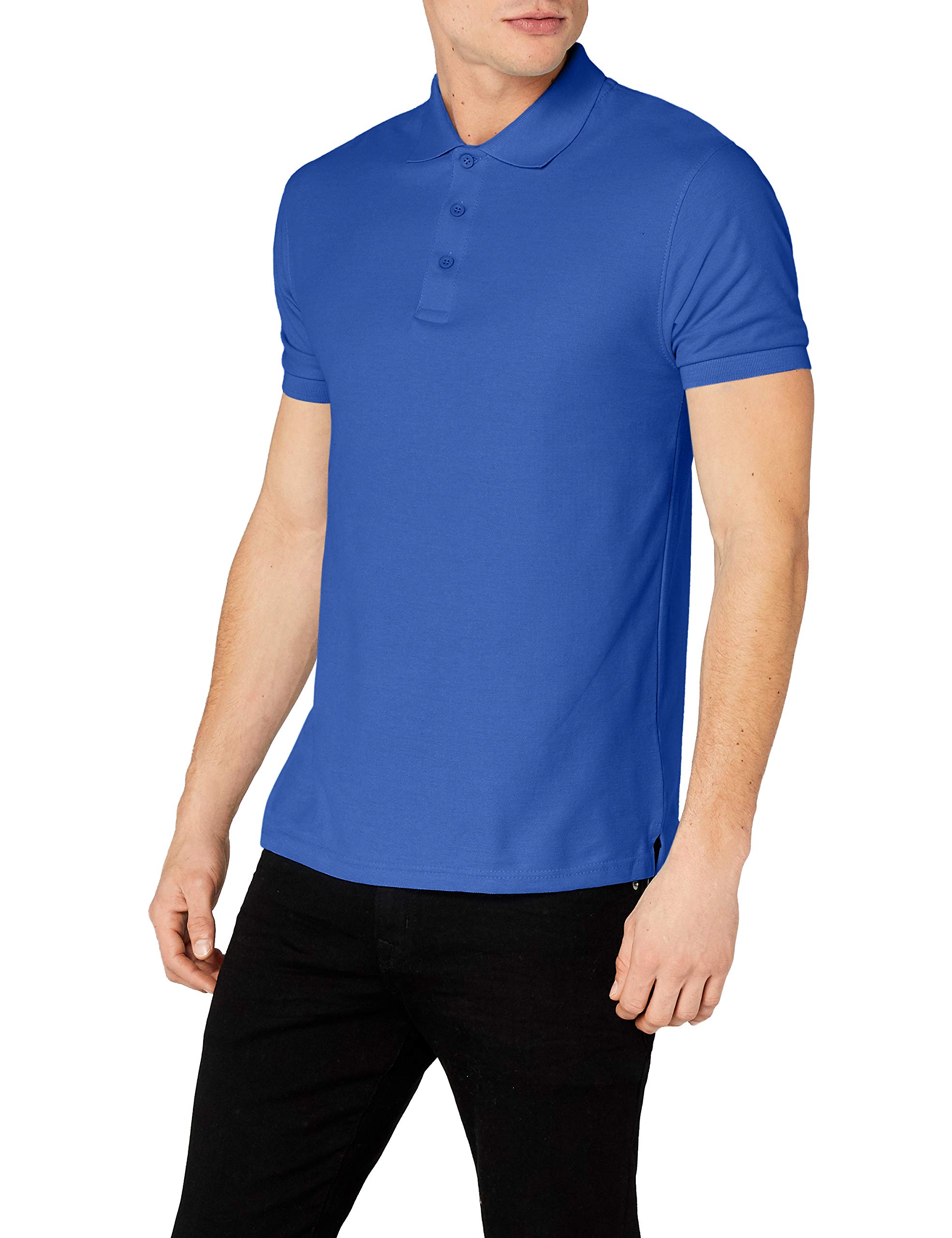 Fruit of the Loom Men's Premium Short Sleeve Polo Shirt, Royal, XXX-Large