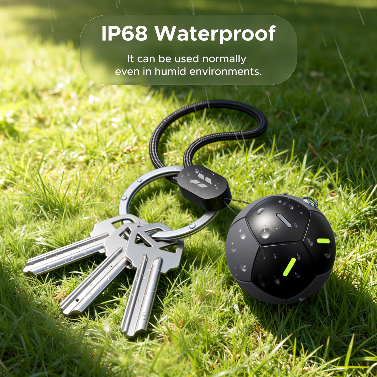 Ugreen FineTracker 2 Tracker Tag, Compatible with Apple Find My (iOS Only),Soccer Ball Fluorescent Design, 110dB Loud Alarm, IP68 Waterproof, Bluetooth Tracker for Keys, Luggage, Wallets, Bags - 5