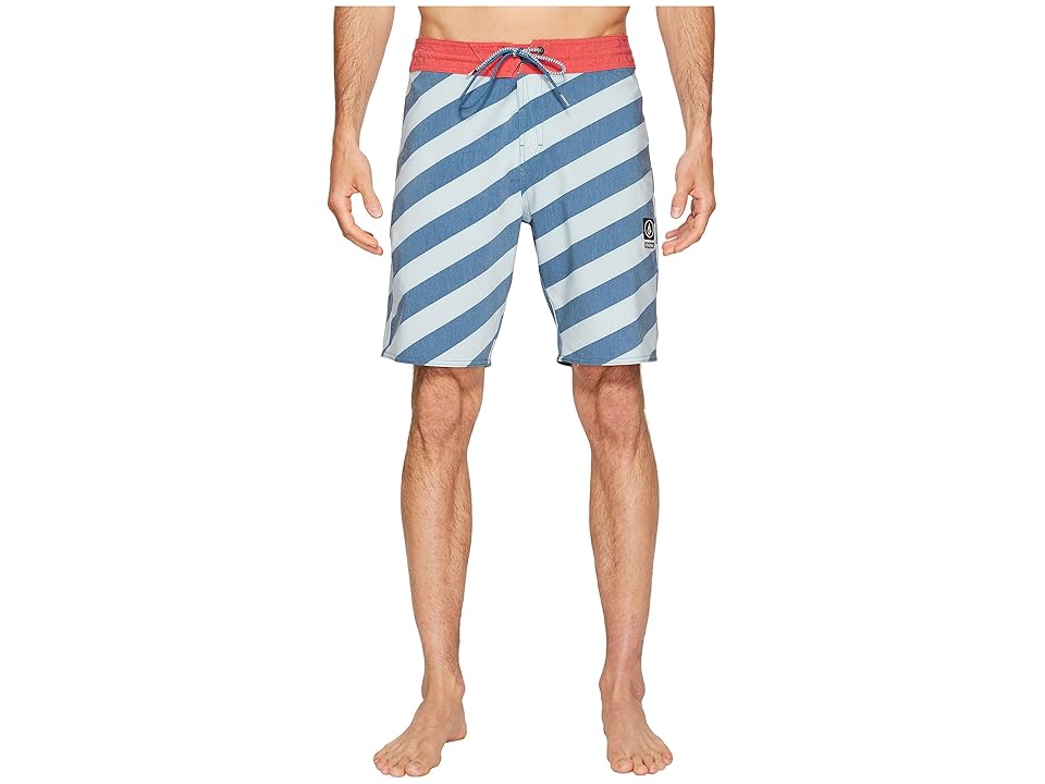 

Volcom Stripey Slinger 19 Boardshorts (Flight Blue) Men's Swimwear