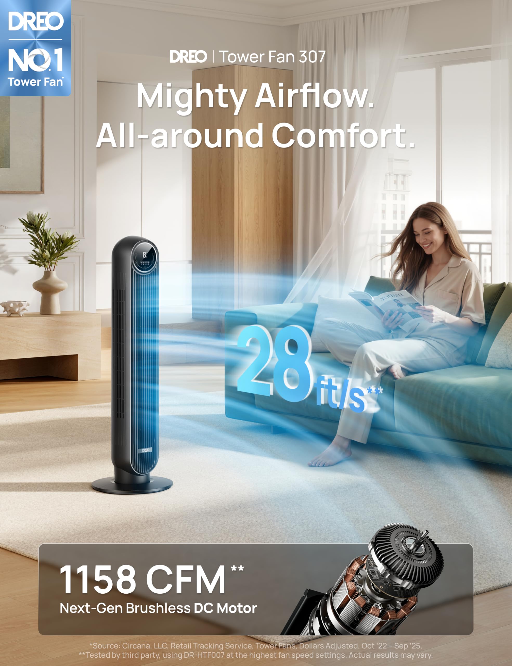 28ft/s Velocity Tower Fan Q10705
