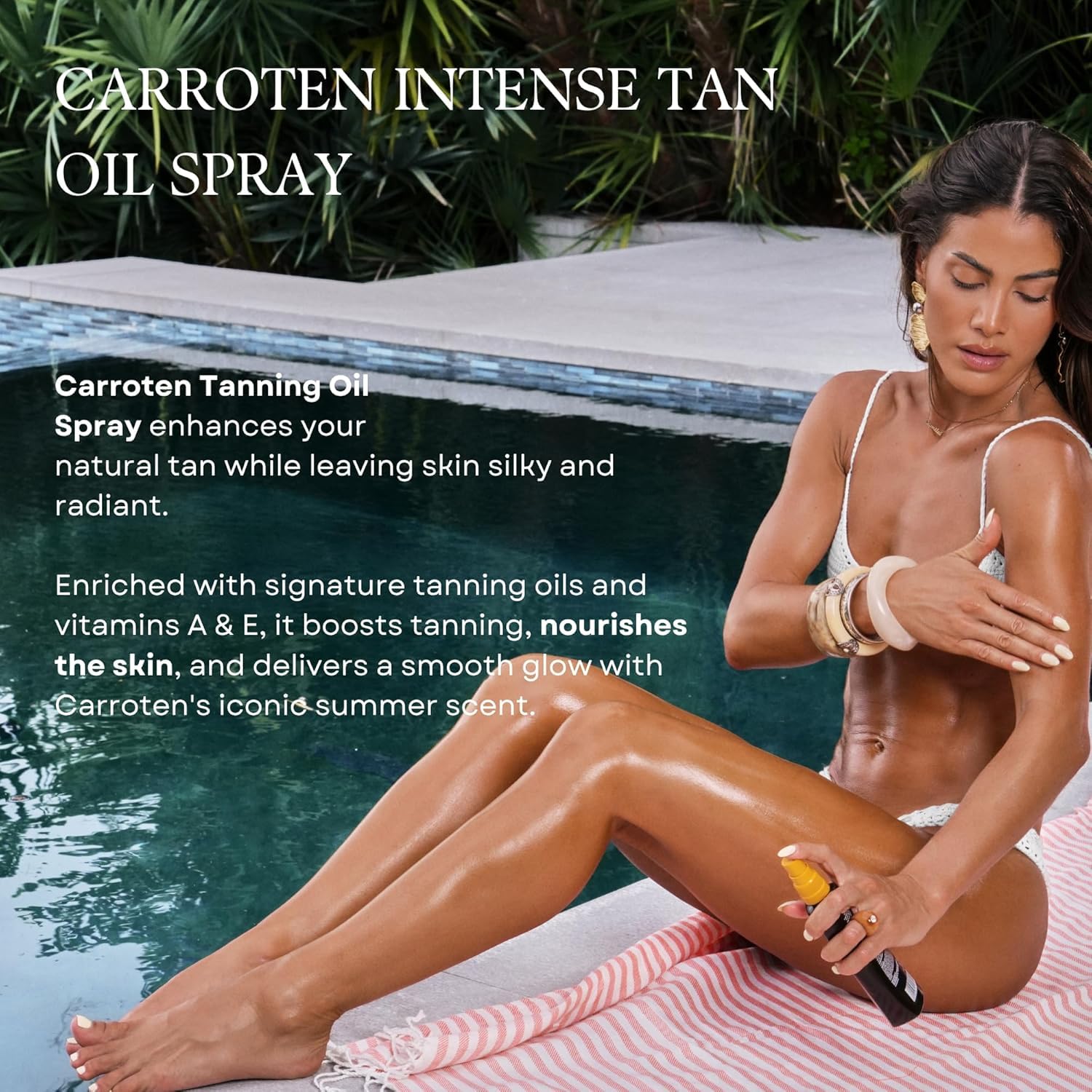 Carroten Intensive Tanning Oil 125 ml – przyspieszacz opalania z olejkami marchewkowymi i kokosowymi – wegański olejek do opalania z witaminami A i E