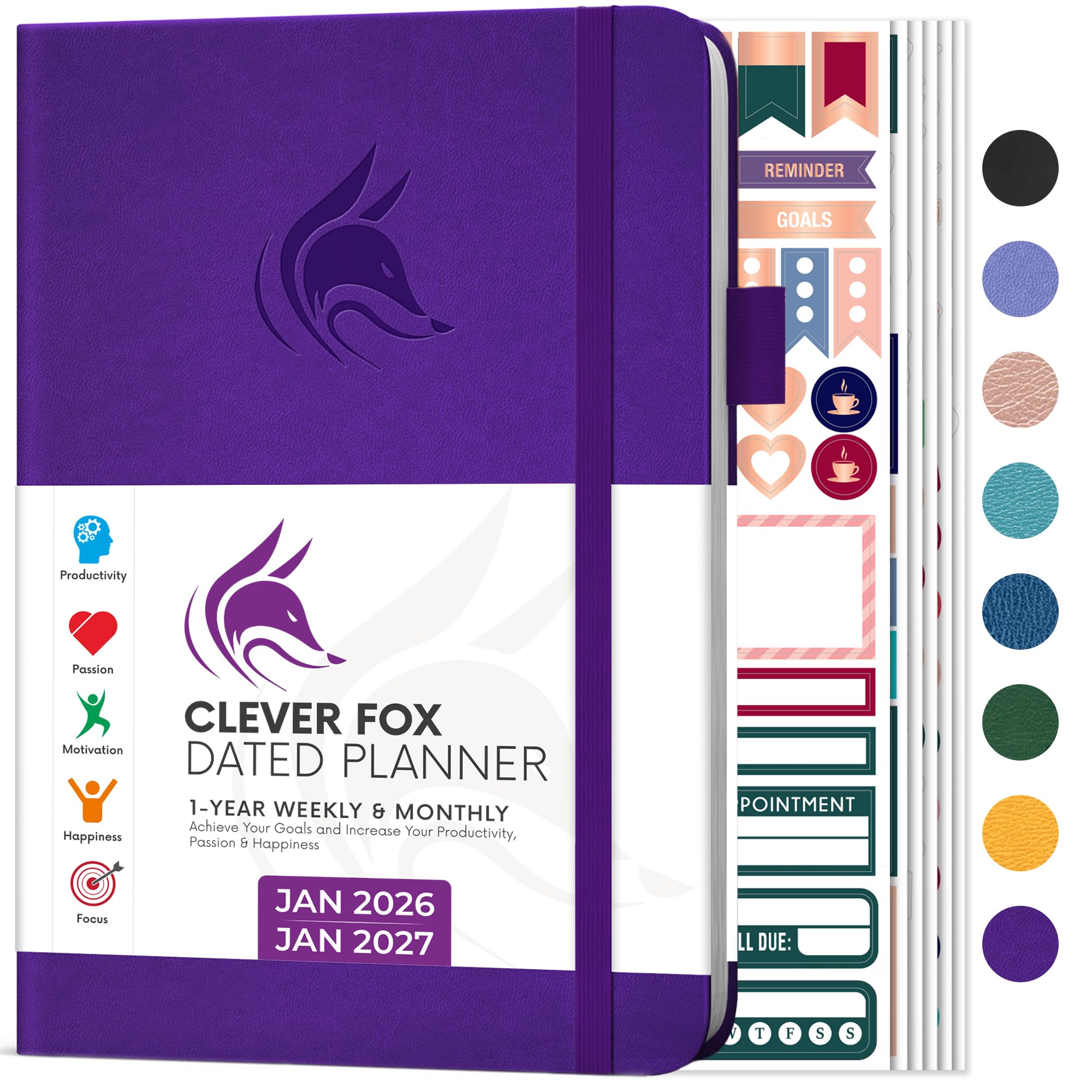 Clever Fox Dated Planner Purple