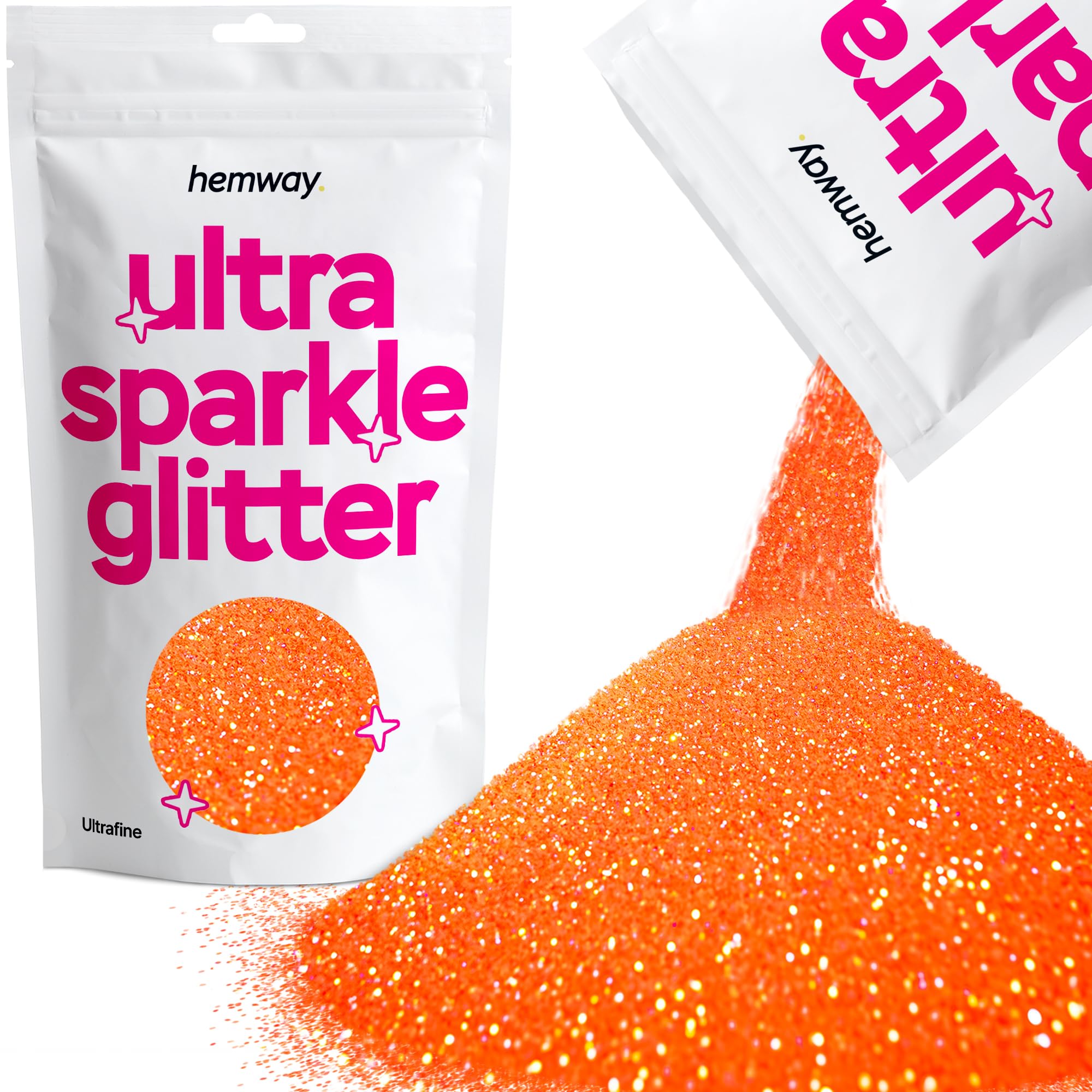 Hemway Ultra Sparkle Glitter Baby Pink Iridescent 100g Fine | Glitter for Arts & Craft, Makeup, Nail Art, Crafting, Card Making, Sparkle Decoration — view 24