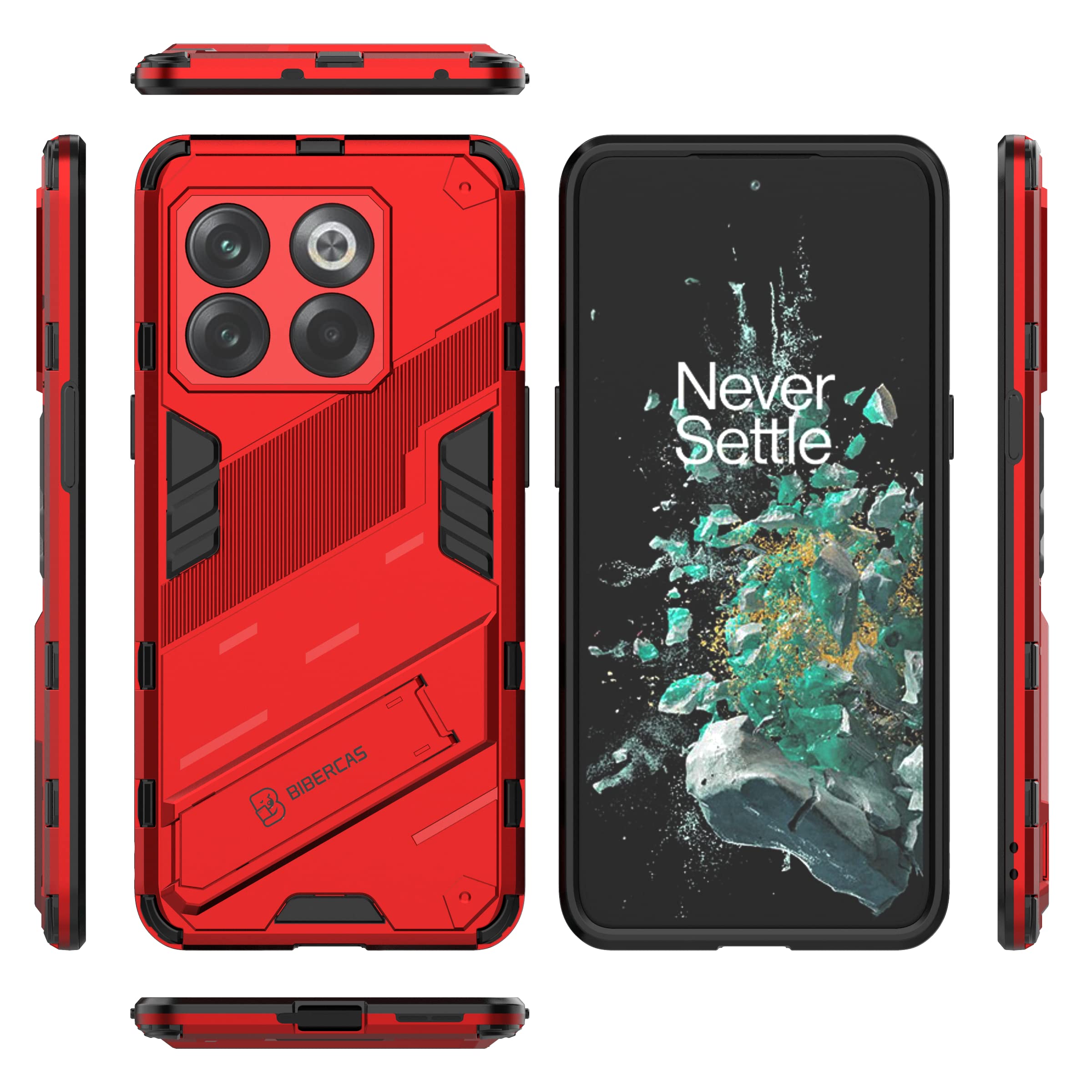 FTRONGRT OnePlus 10R Cover,Hybrid Dual Layer TPU+PC