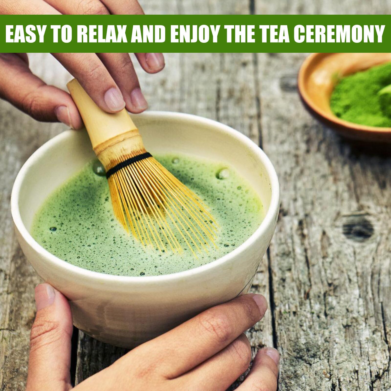 Set Da T&egrave; Matcha Originale Giapponese - 3 Pezzi: Frusta, Cucchiaio E Pala - Per Cerimonia Del T&egrave; Verde