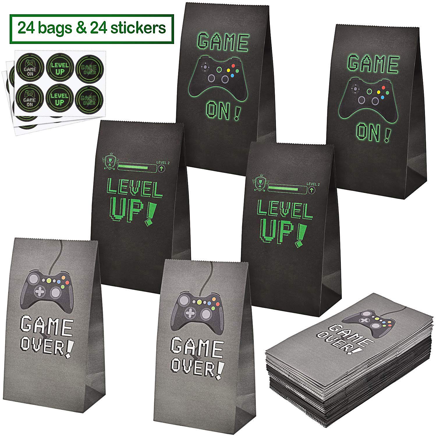 Buy 24 Pieces Video Game Favor Bags Video Game Theme Party Gift Bags