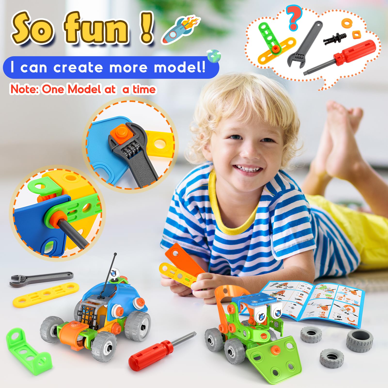 iKidiki Baggerspielzeug Mint-Konstruktionsspielzeug für Jungen im Alter von 5, 6, 7, 8 Jahren, Spielzeugautos, Bauspielzeug