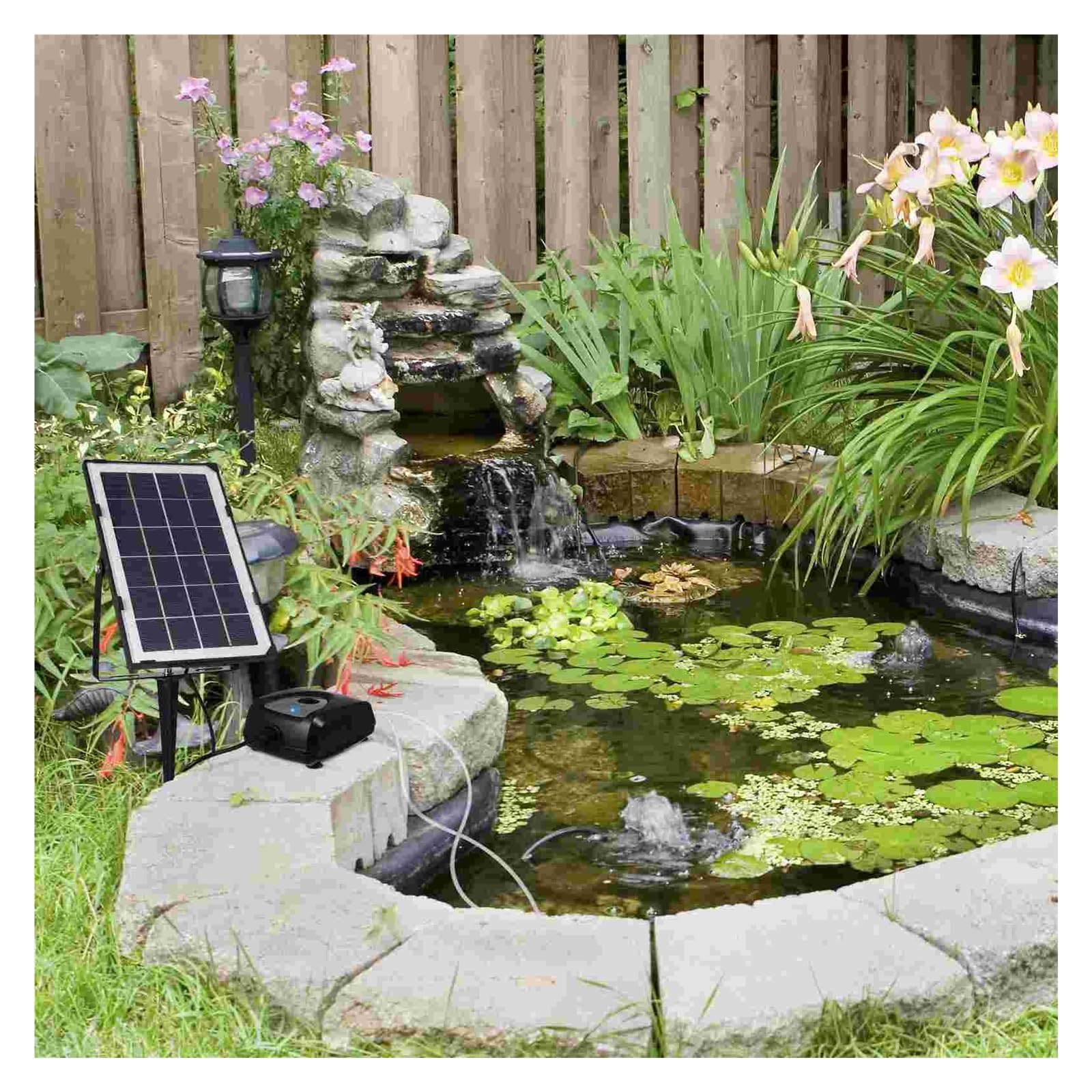 Bomba estanque aireador aire Solar conjunto acuario tanque Kit oxigenador potencia cebo tanques circulación agua jardinería piscina burbuja