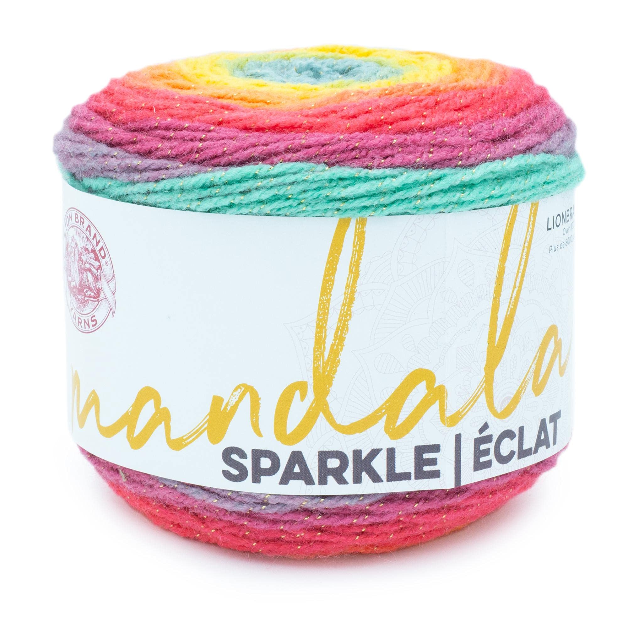 Lion Brand Yarn Mandala Sparkle Yarn, Crux, 1 Skein