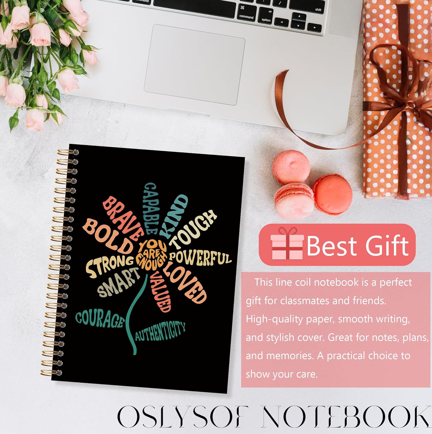 OSLYSOF Inspirational Mental Health Spiral Notebook, Inspirational You Are Enough Notebooks for Note Taking, Positive Affirmation Journal for Women, 5.5x8.3 Inch with 164 Pages - Image 7