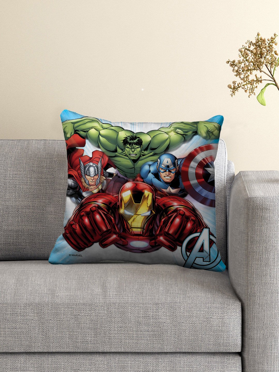 Marvel Athom Living Hulk Filled Cushion with Cover 40x40 cm (multi3)