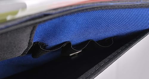 Miniatura 3 de Filexec Archivo expandible de lona acolchada suave al tacto, 13 bolsillos, 1 paquete, azul (46221-6)