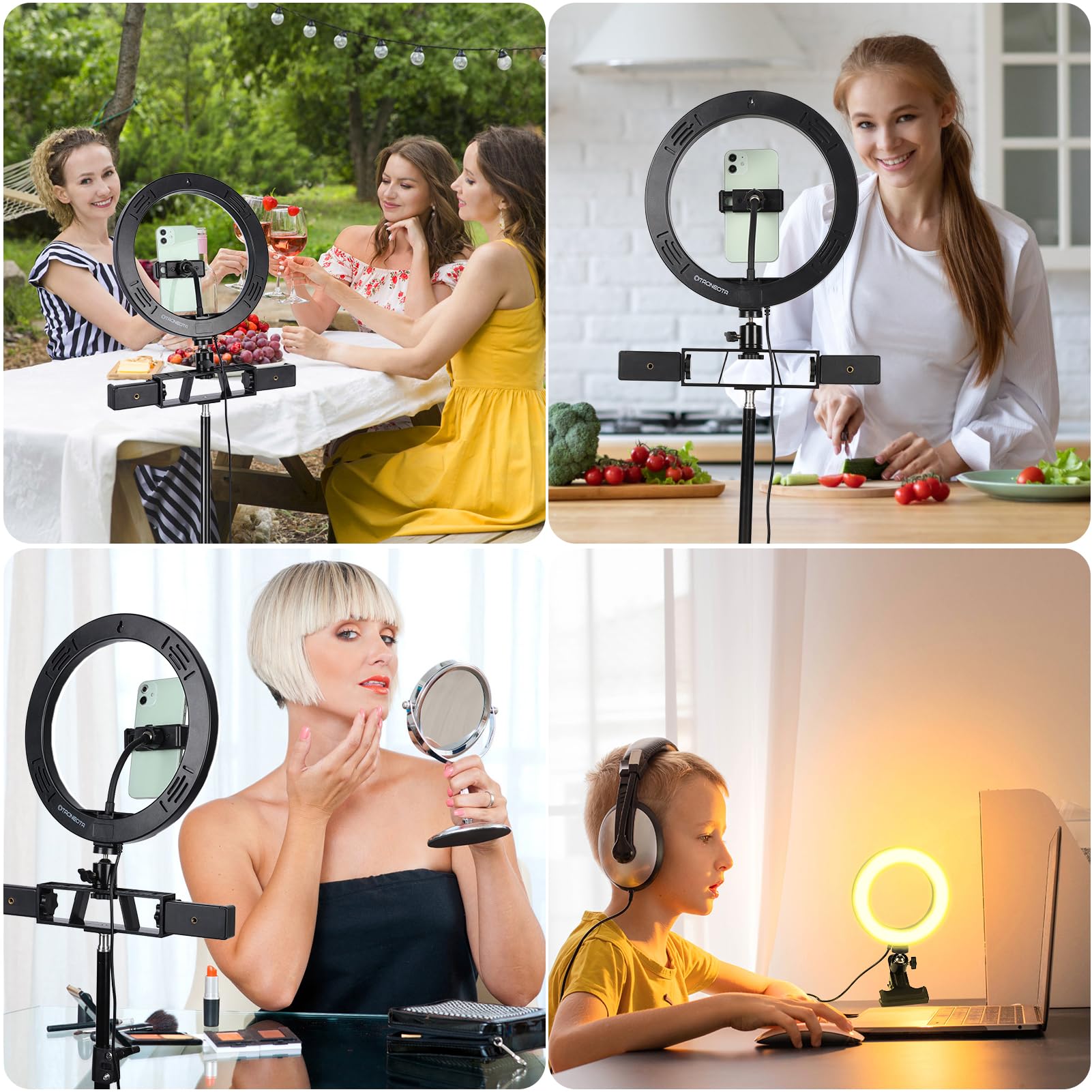 10inch RGB Ring Light With Tripod Stand Phone Holder For IPad Photography Studio Video LED Ring Lamp 5600k With Usb Plug I.316161797