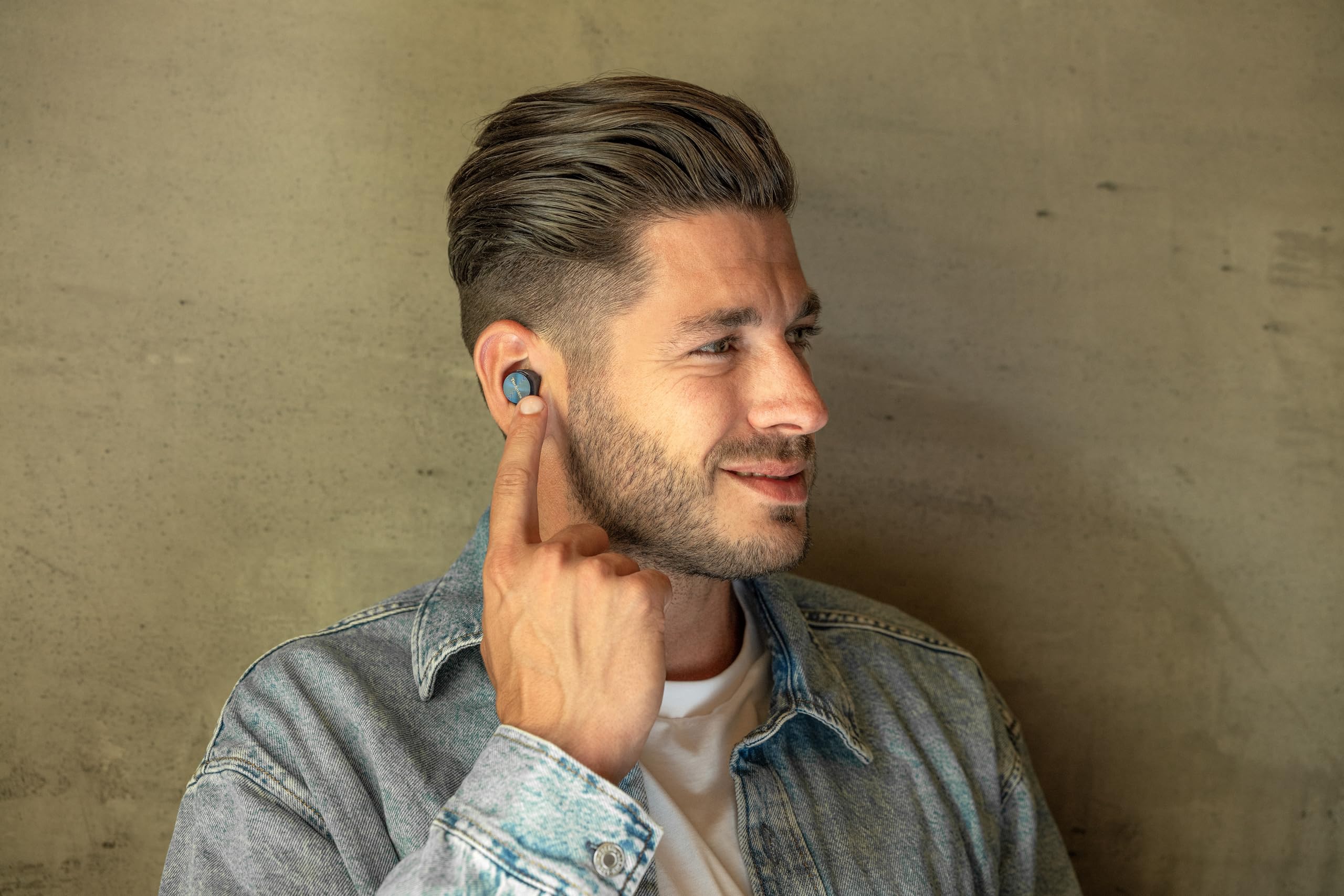 Technics EAH-AZ80E-A bezprzewodowe słuchawki douszne z redukcją szumów, Bluetooth, słuchawki douszne z wbudowanym mikrofonem, regulowane dopasowanie, czas odtwarzania, do 7 godzin odtwarzania, kolor