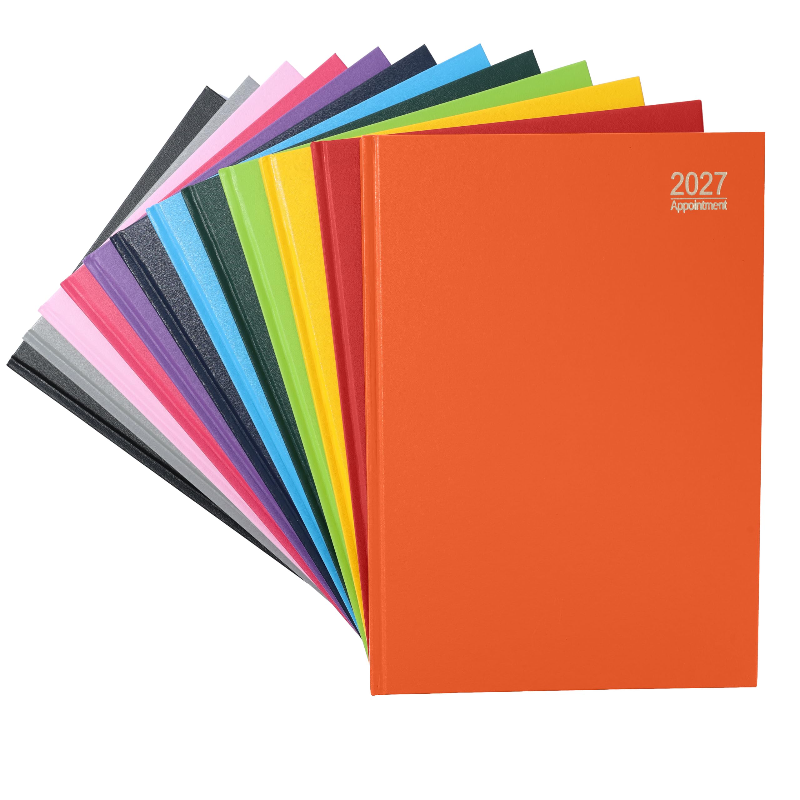 2027 Diary A4 Page a Day Appointment Hardback Hourly Planner (Orange) โ image 1