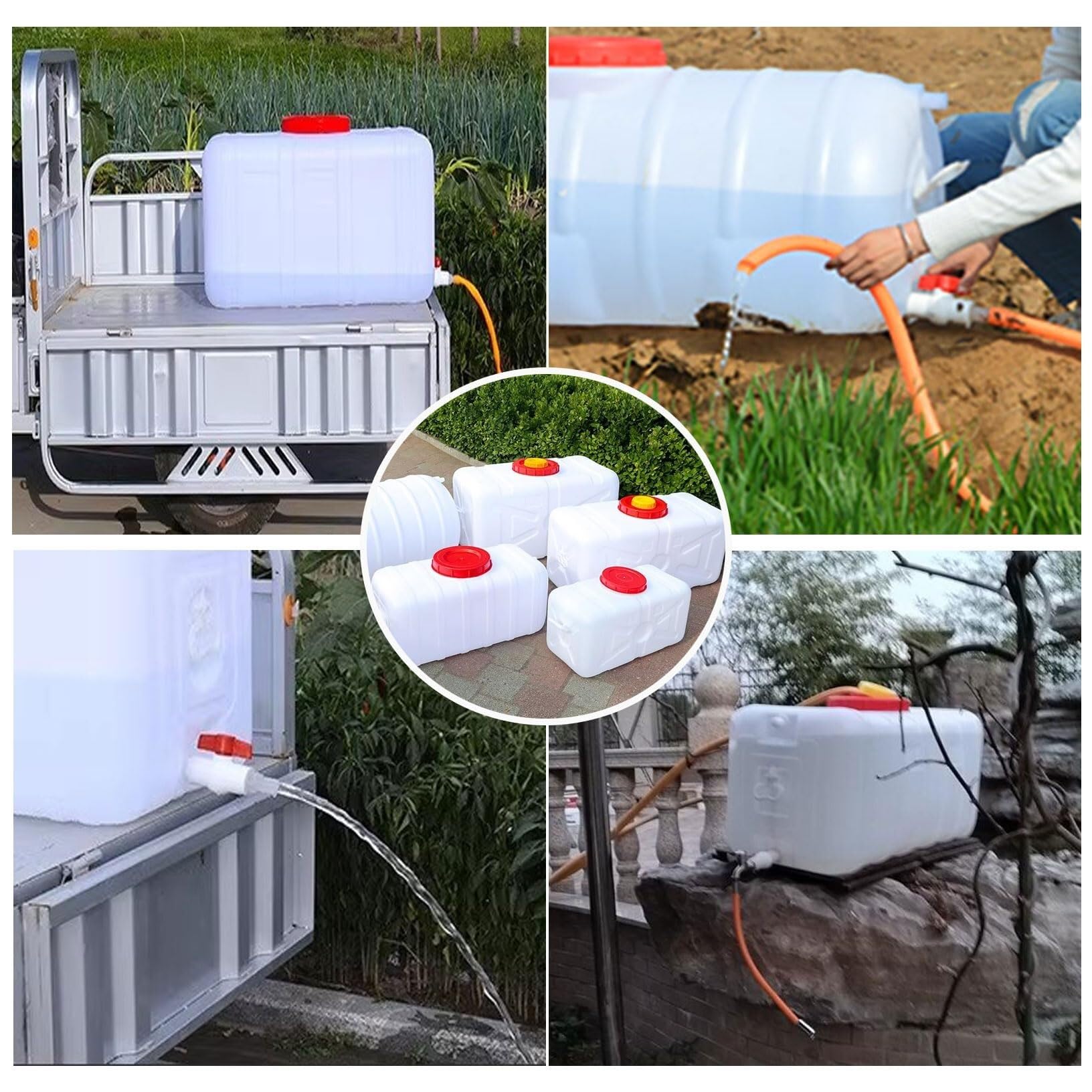 Wasserbehälter mit Wasserhahn,Tragbarer Trinkwasserspeicher Aus Kunststoff, Trageeimer for Camping, Outdoor, Fahren, Wandern, Angeln, Notfall