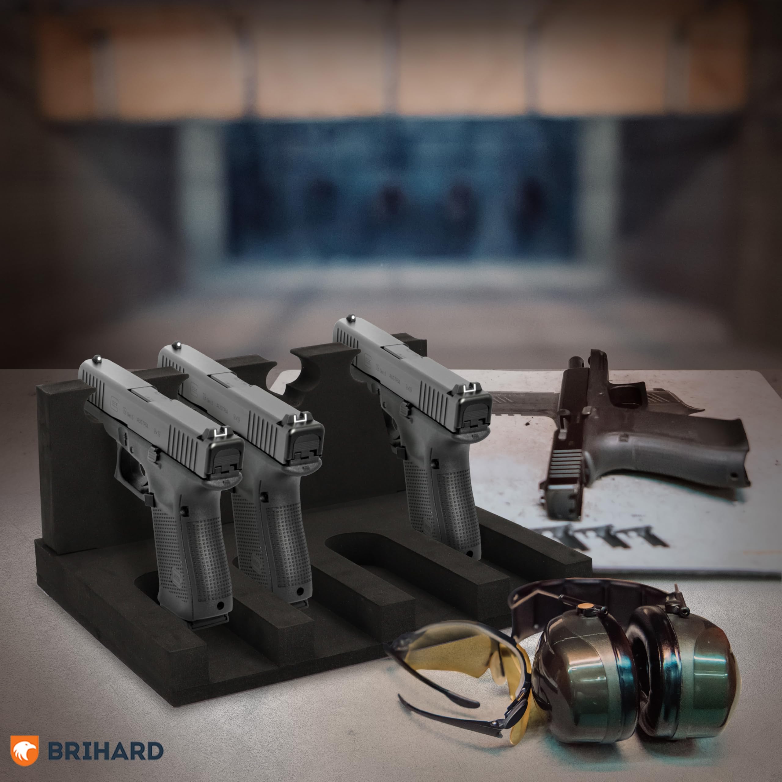 Portapistolas de Espuma para Pistolas, Portapistolas Autoadhesivo Magnético para Caja Fuerte, Portapistolas para Armario de Armas, Accesorios para Pistolas - Soporte Armas de Fuego