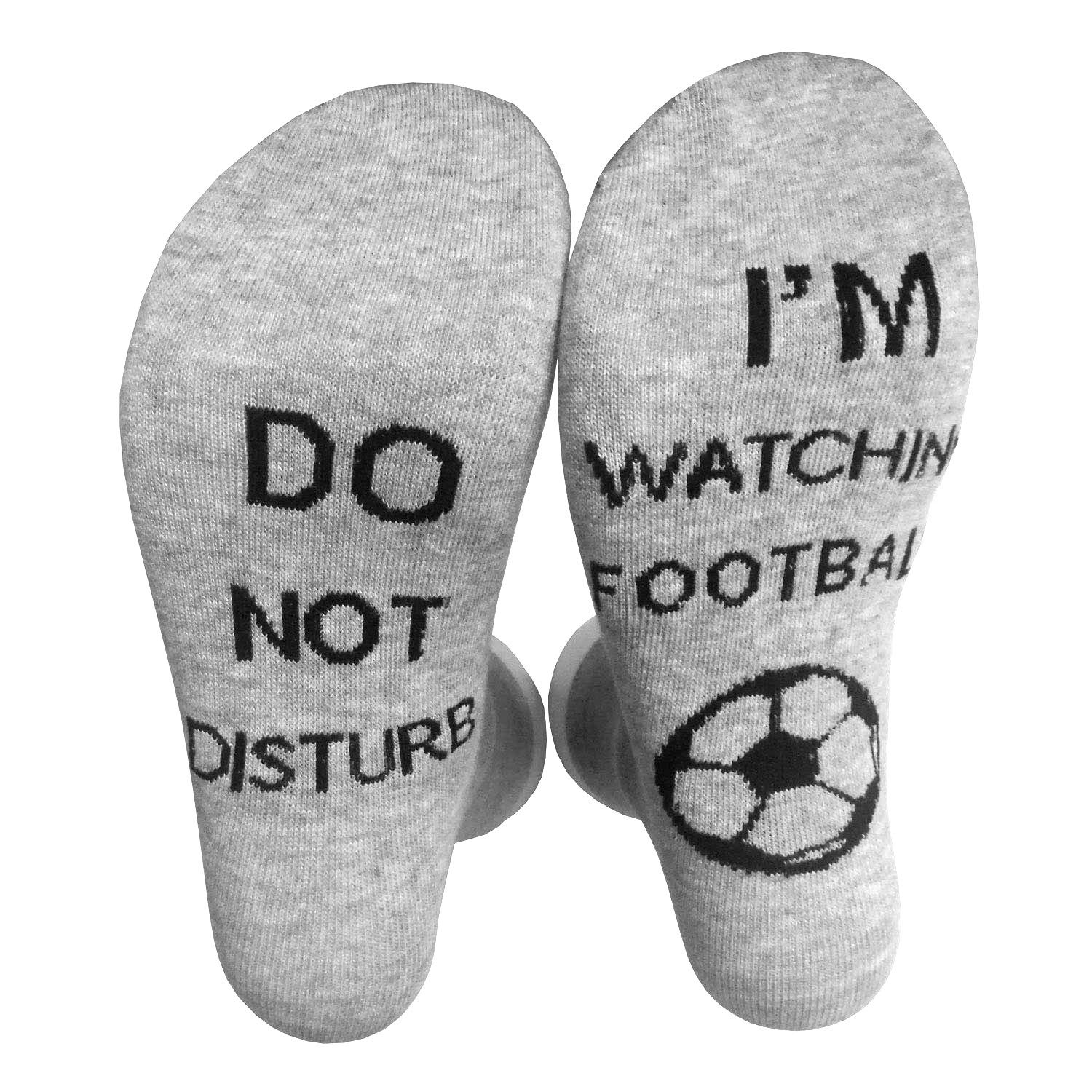 FalonDO NOT DISTURB I'M WATCHING FOOTBALL RUGBY GOLF Novelty Socks Crazy Socks for Sports TV Fans