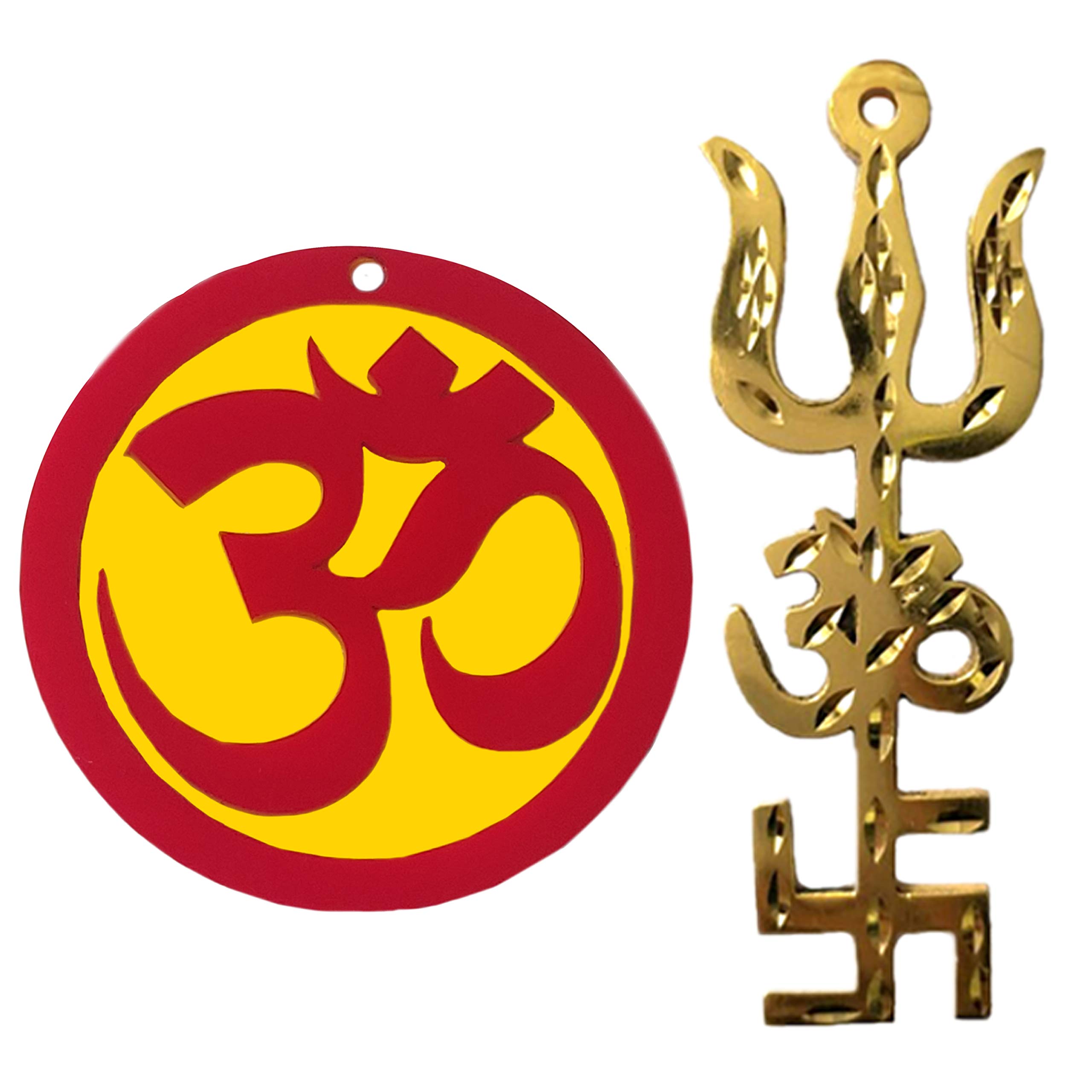 Buy Divya Mantra Trishakti Yantra Trishul Swastik Aum for Car Om Indian