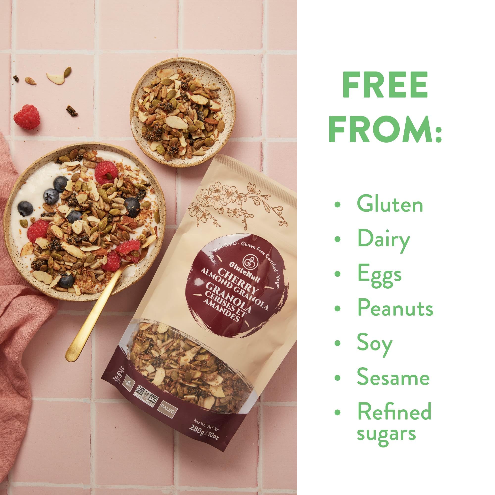 GluteNull Keto Cherry Almond Granola 280g
