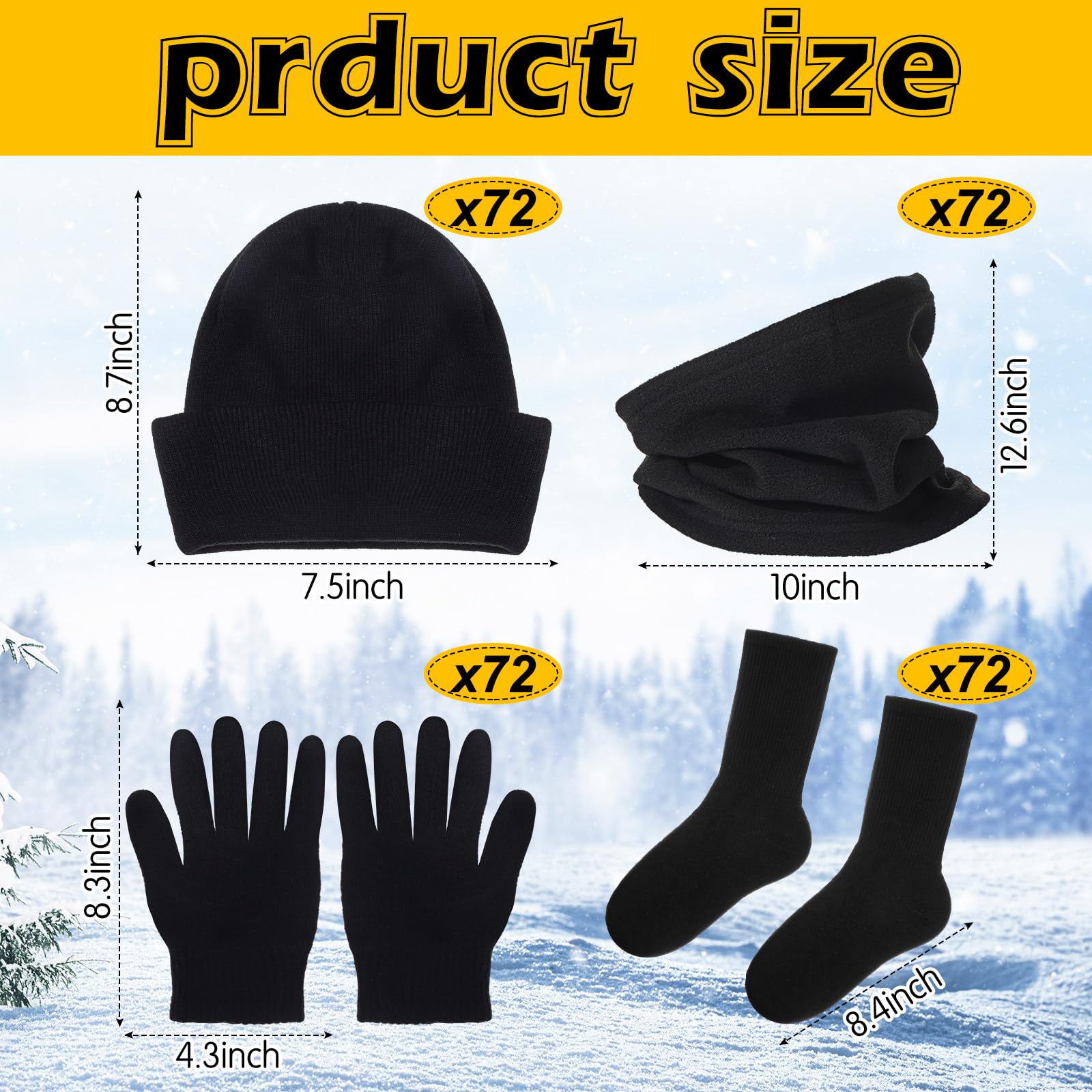 Hillban Bulk Homeless Handschuhe, Mützen, Halswärmer, Socken, Set, Winter, Spende, Wohltätigkeitsorganisation, Paket für Herren