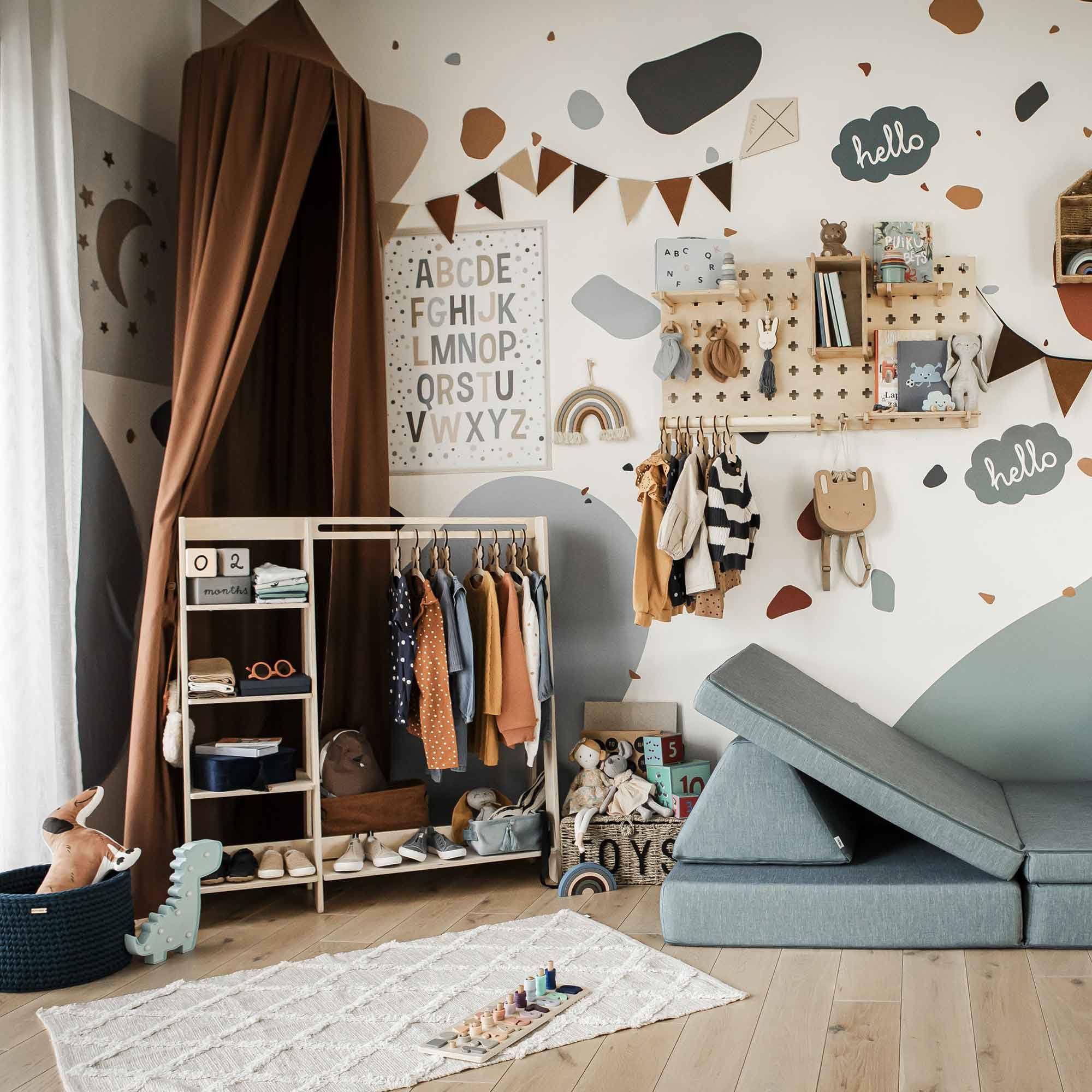 Sweet Home From Wood Kindermöbel mit Kleiderständer Kindergarderobe Kleiderschrank aus Holz kindergarderobe Holz kindergartenrobe Tipi