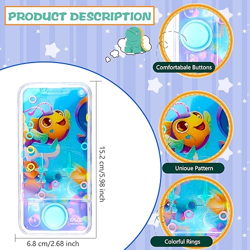 Miniatura 2 de 8 piezas de mano juegos de agua de mano anillo de lanzamiento de agua juego de anillo de agua de mano juguete para niños regalos de fiesta novedad