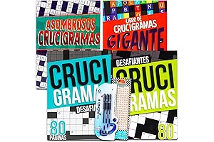 Crucigramas En Español Para Adultos: Set of 4 Spanish Crossword Puzzle Books...