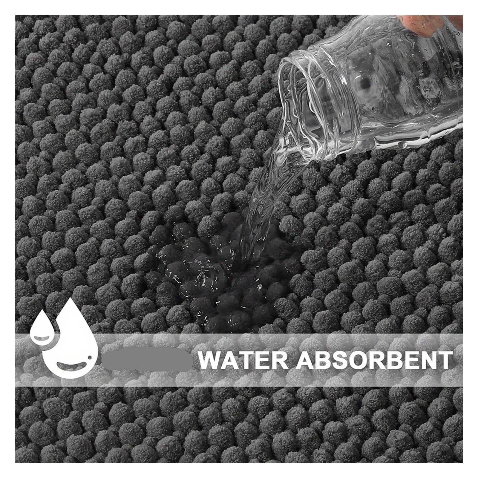 Tappeto Da Bagno A Forma Di L Tappetini da bagno a forma di L in cotone tinta unita, tappetino assorbente antiscivolo for il, tappeto for la casa(Apricot)
