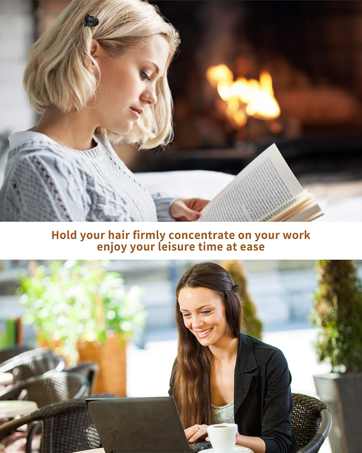 Mini Claw Hair Clips Set - 78 Tiny Plastic Clips in 3 Colors for Women and Girls - Image 4