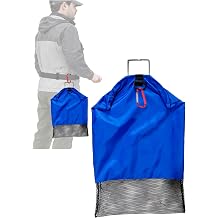 Lobster Catch Bag for Spearfishing and Scuba Diving, Large Nylon Mesh Fish Catch Bag with Stainless Steel Wire Handle, Fast-Drain Scalloping, Clamming and Freediving Gear, 24 x 17 in