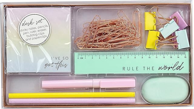 Edge - Handwriting Pens - Sticky Notes Set - College Supplies - Pencil Set - Office Equipment - Kids Stationery - STAT Mixed Desk Set