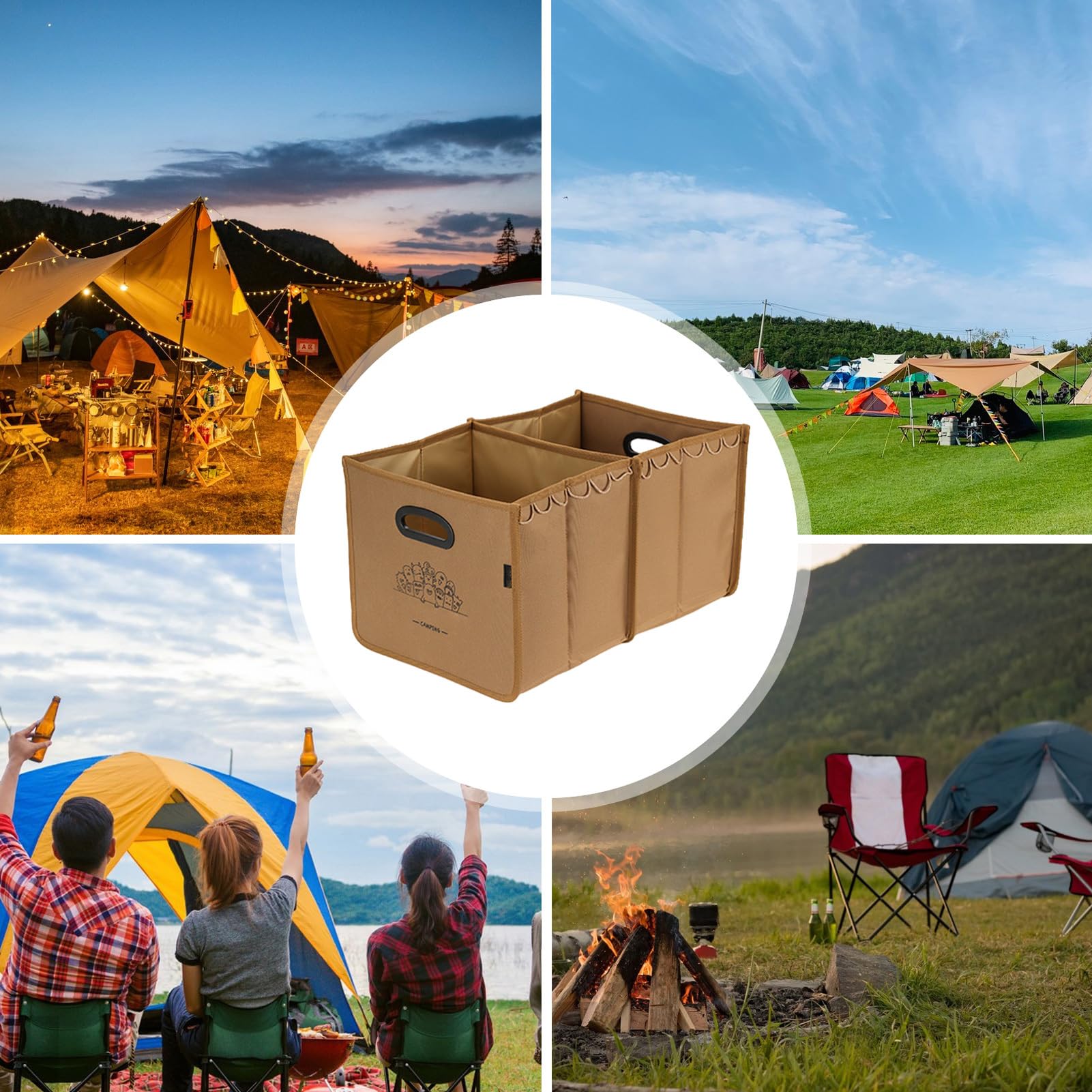 Boîtes de rangement pour le camping, grandes capacités de rangement portables pour l'alpinisme | Boîte de cuisine, pour le linge, les vêtements, les jouets, les friandises, les serviettes de plage, l