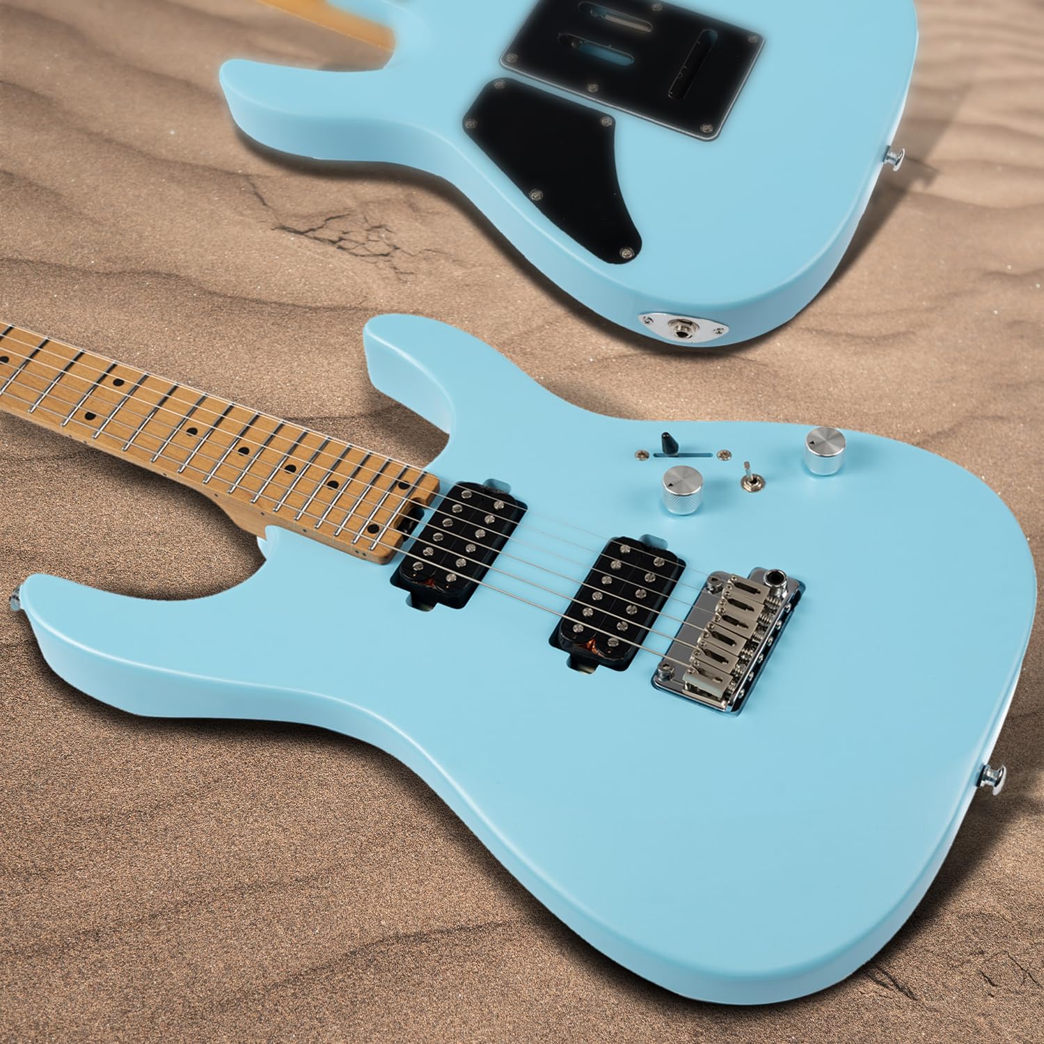 EART ギター Amazon.com: EART Guitar Roasted Maple Neck Stainless Steel