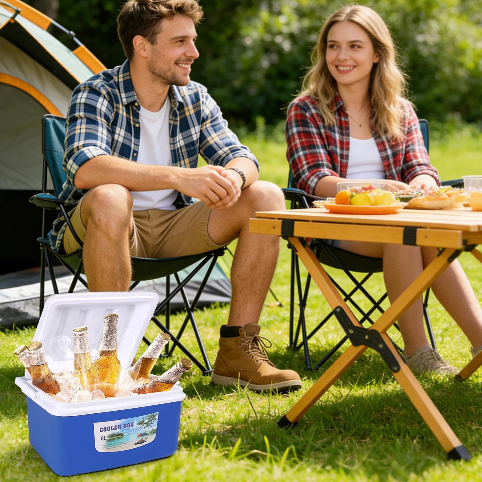 Générique Dispositivo di raffreddamento termico portatile | Contenitore impermeabile riutilizzabile e portatile | Accessori da campeggio per frigo - per pic-nic, viaggio pesca spiaggia lavoro