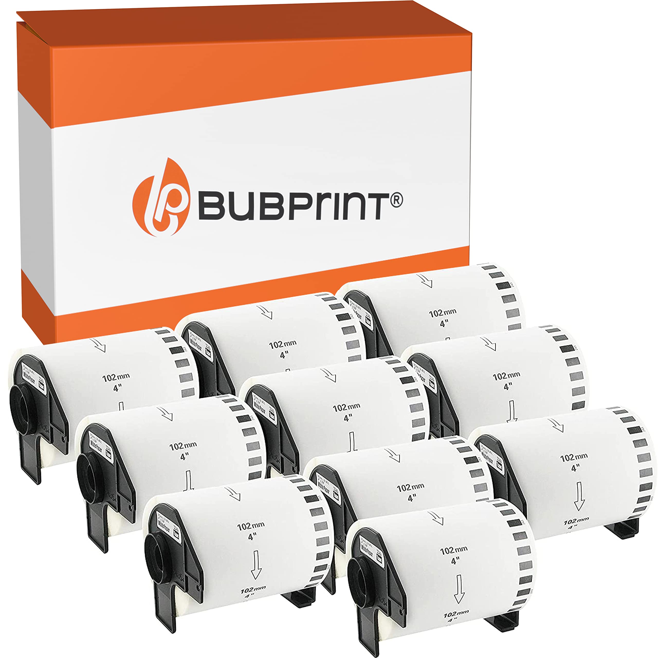 Bubprint 10 Etiketten kompatibel mit Brother DK-22243 102mm x 30,48m