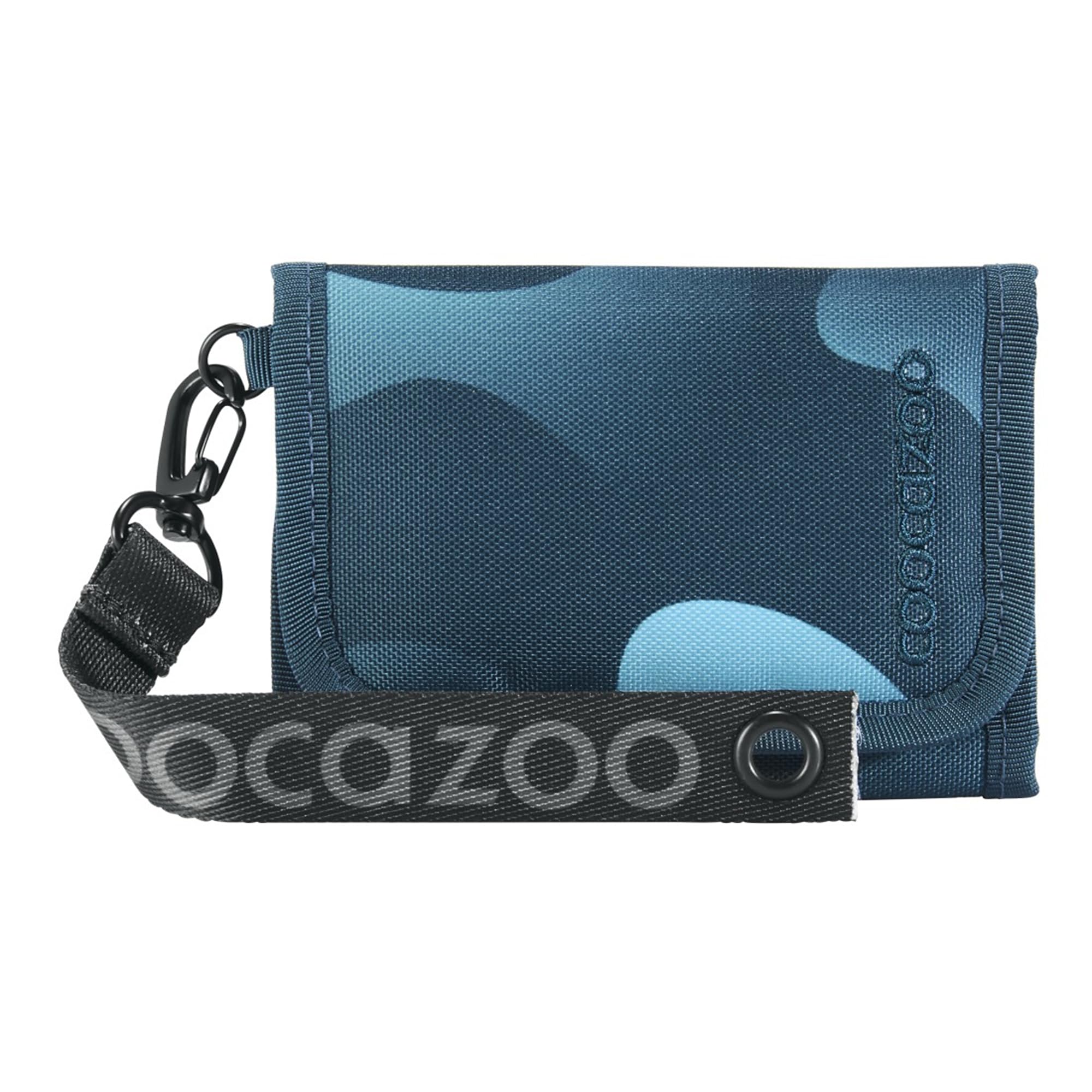coocazoo Geldbörse „Aqua Flow”, blau, Portemonnaie mit Sichtfenster innen & außen, Münzfach & Kartenfächern, Klettverschluss, ab der 3. Klasse