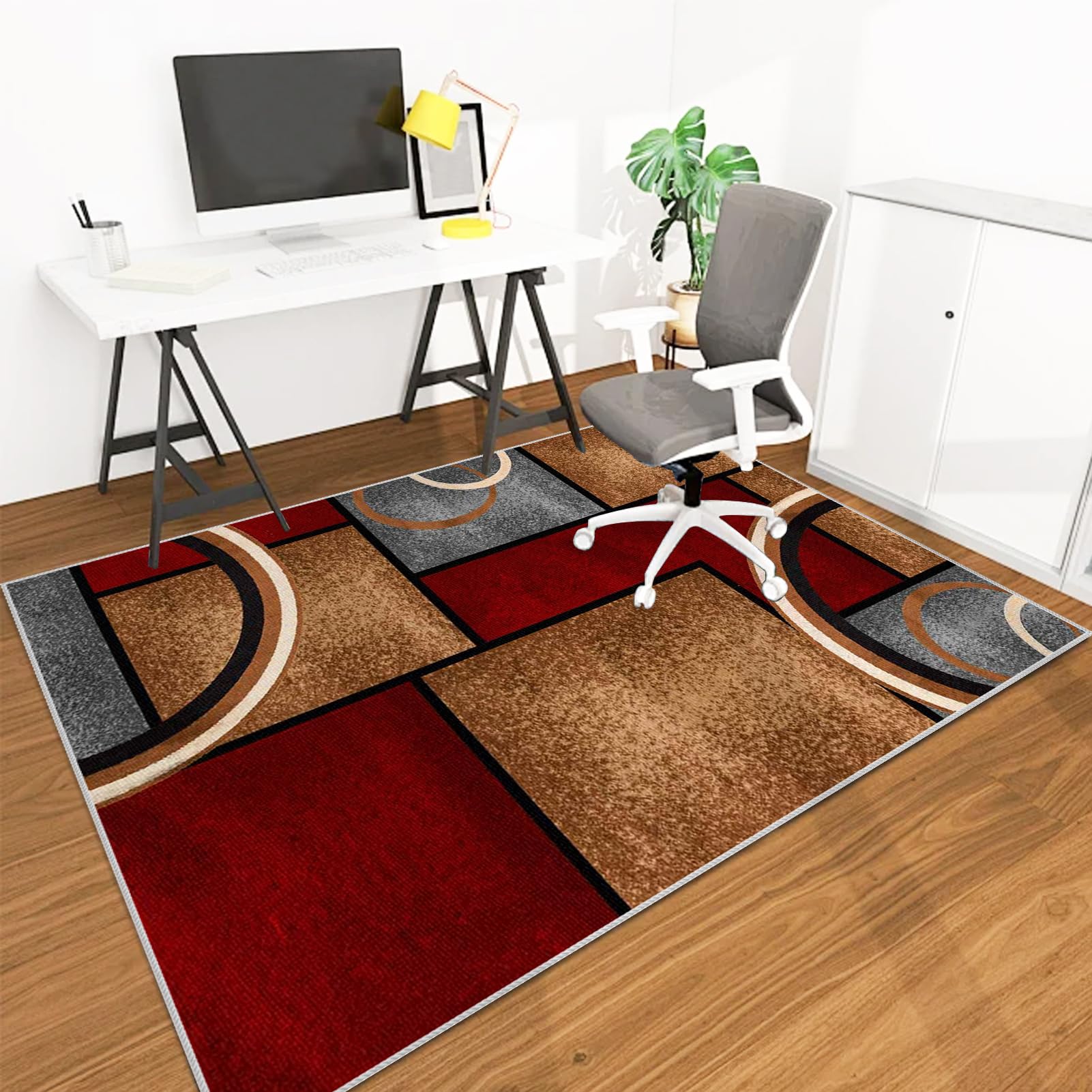 Office Chair Floor Protector Mat, Desk Chair Mat for Low Pile Carpet, Office Chair Mat for Carpeted & Hardwood Floor, Computer Chair Mat for Rolling Chair, Hard Floor Mat Anti-skidding 120 x 160 cm