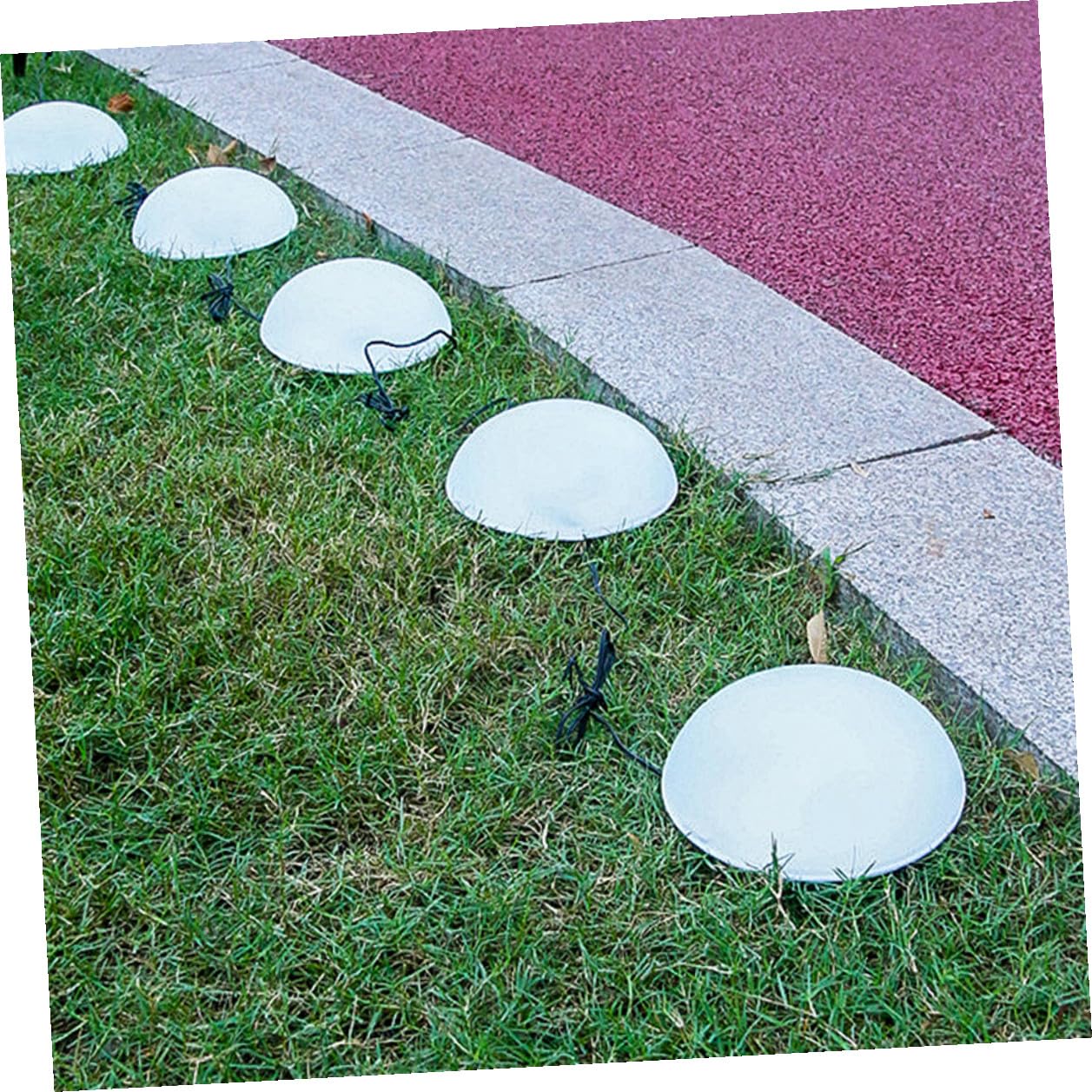 Solar Ground Stake Light Hemisphere Design Solar Garden Lamp Warm Light Easy Installation Outdoor Landscape Decor