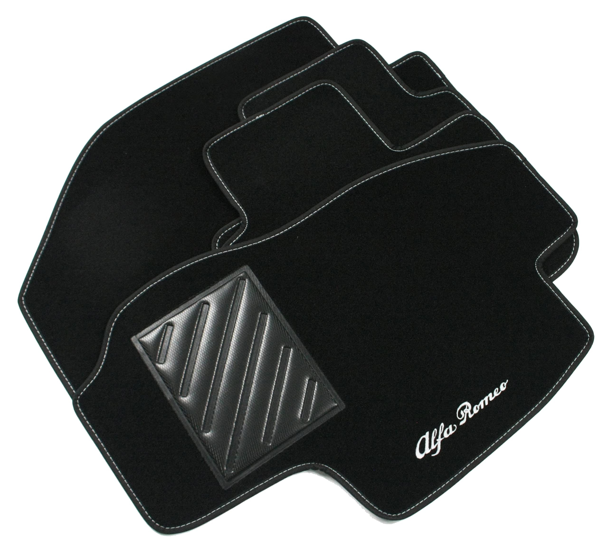 Tappetini Auto per Alfa Romeo 156 1997-2007 Cognac 4teilig Velluto Nuovo