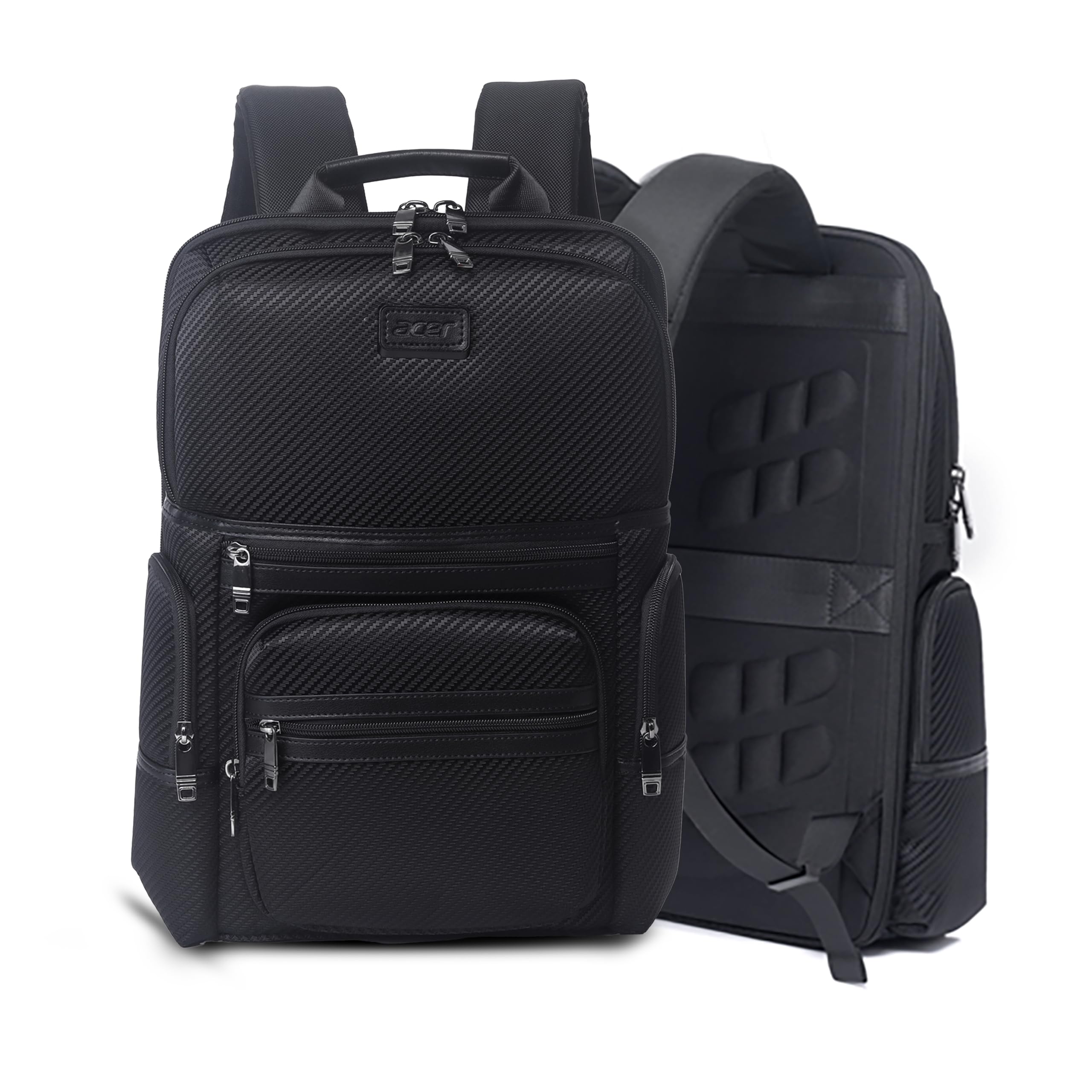 Business Laptops Backpack 15.6" for Men, Women, Boys, Girls | Premium bags for Gift- Water Resistant, USB Charging Port, Multiple Pockets & Trolley Strap - Black-image-8