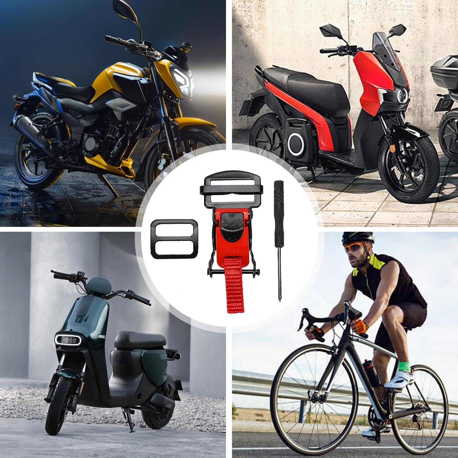 Casco moto fijación accesorios moto kit fijación rápida doble D casco hebilla moto correa clip casco conexión rápida hebilla casco correa fijación doble D