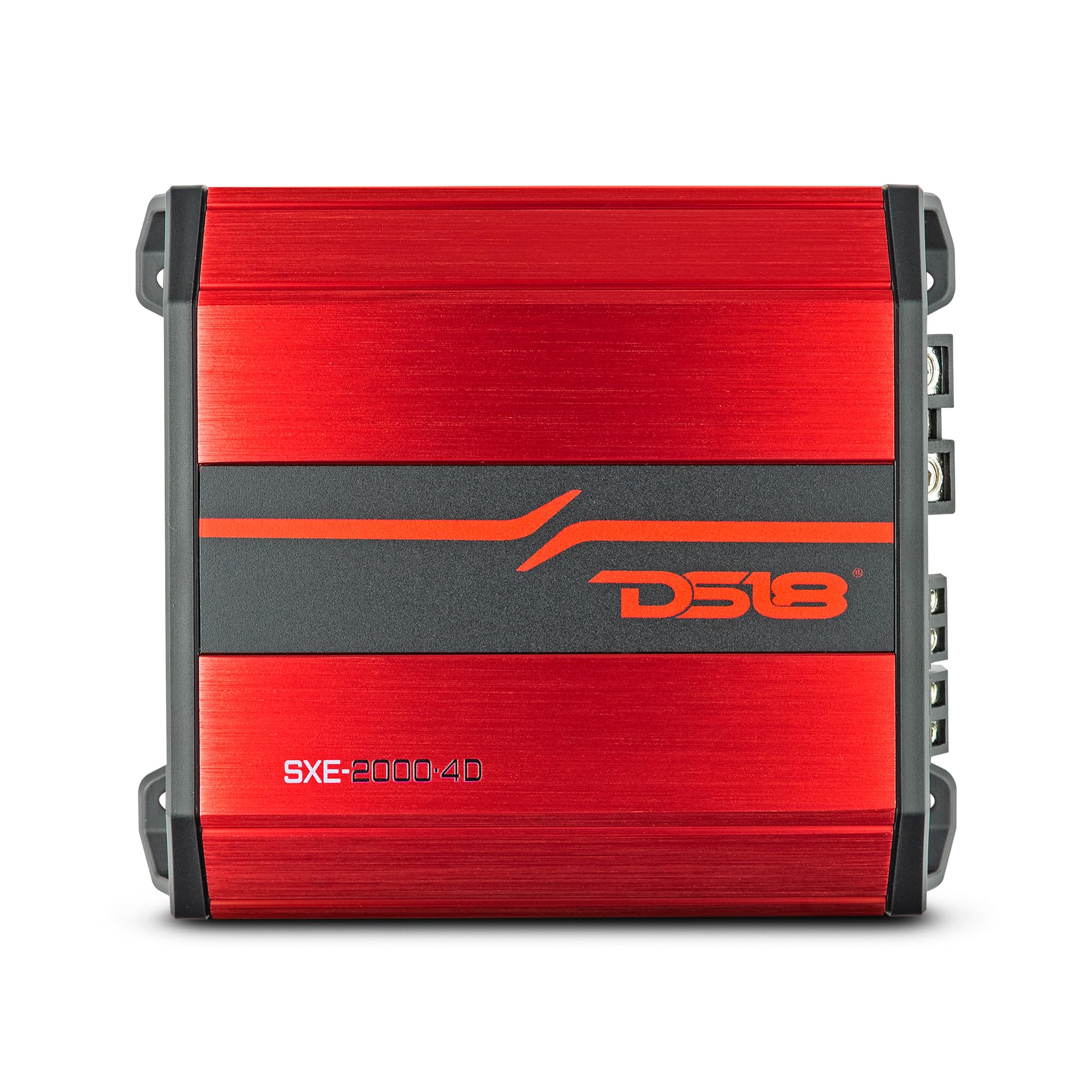 DS18 SXE-2000.4D/RD 4-Channel Car Amplifier Class D Full Range 4X 150 Watts RMS @ 4-ohm - Powerful and Compact Amp for Speakers in Car Audio System -