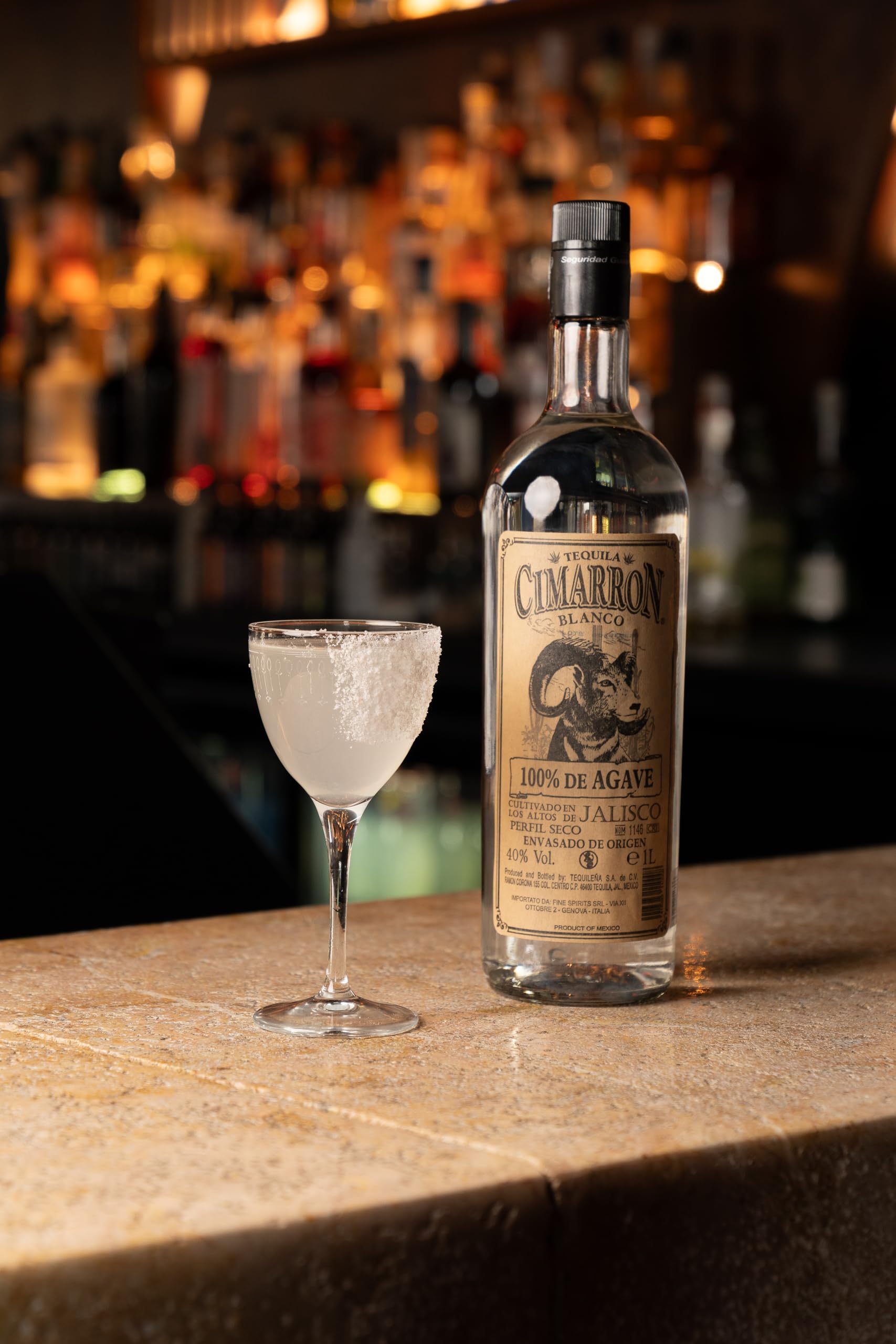 Cimarron Blanco - Tequila Morbida ed Elegante, 40% Bottiglia da 1000ml